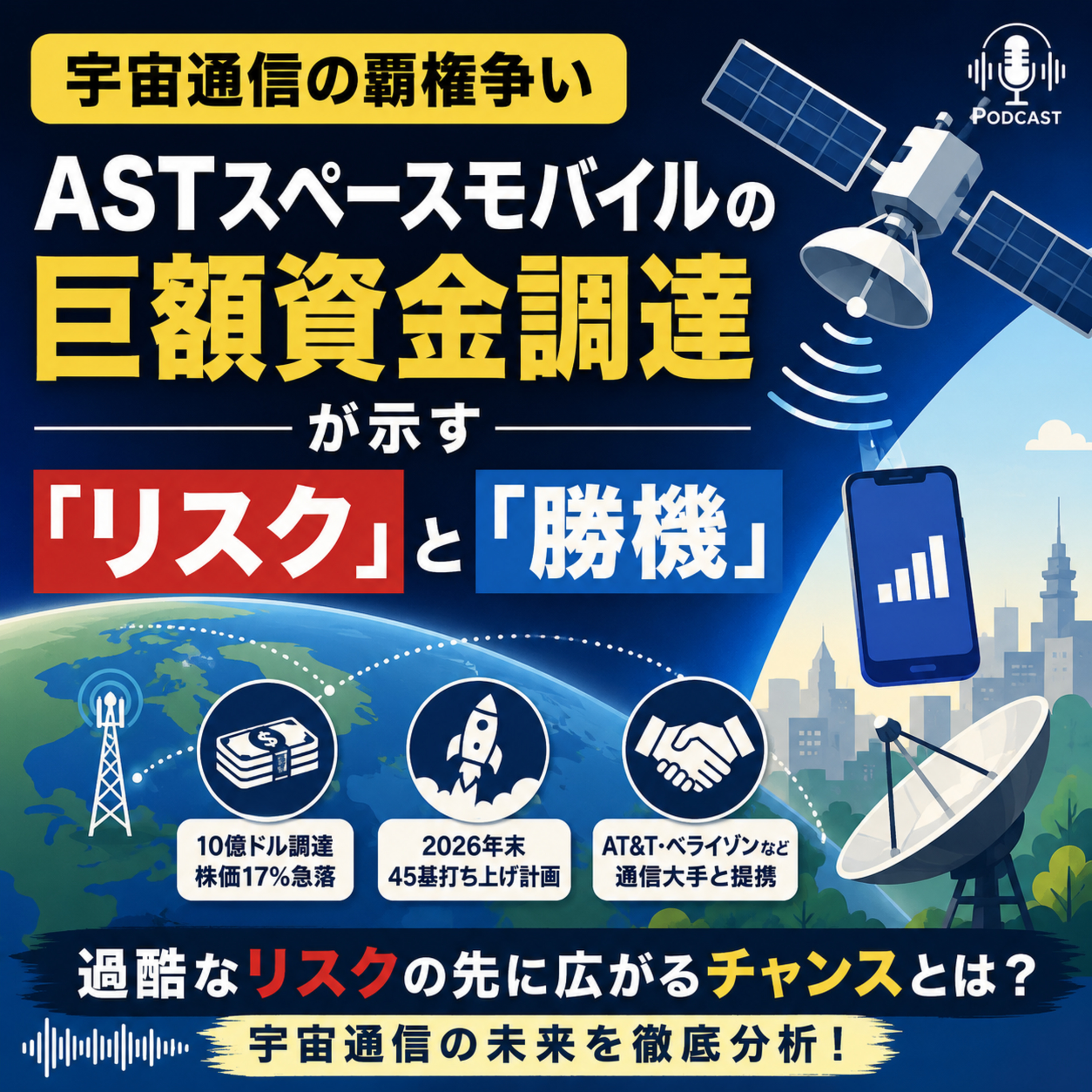 宇宙通信の覇権争い：ASTスペースモバイルの巨額資金調達が示す「リスク」と「勝機」