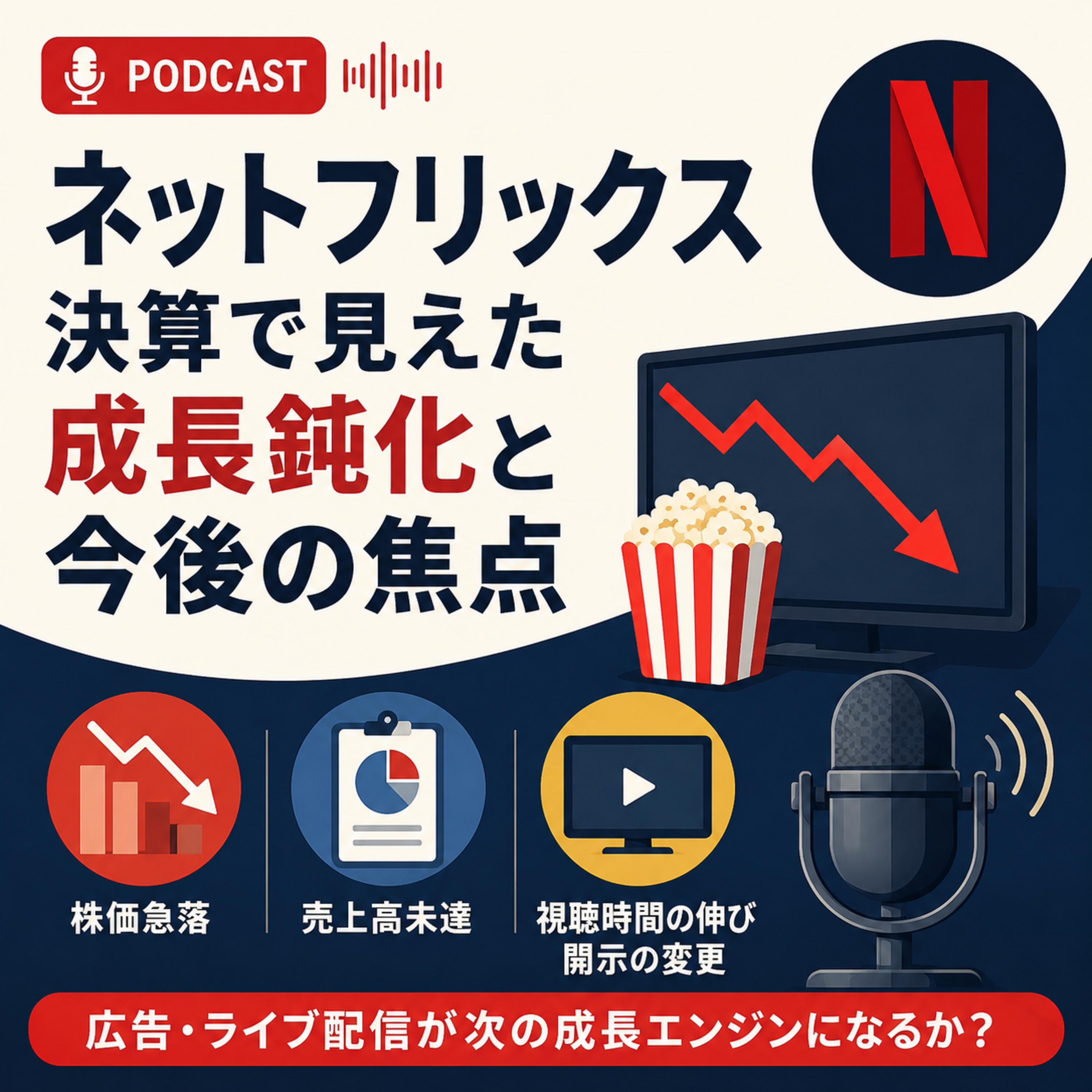 ネットフリックス株が9%急落！決算で見えた成長鈍化と今後の焦点