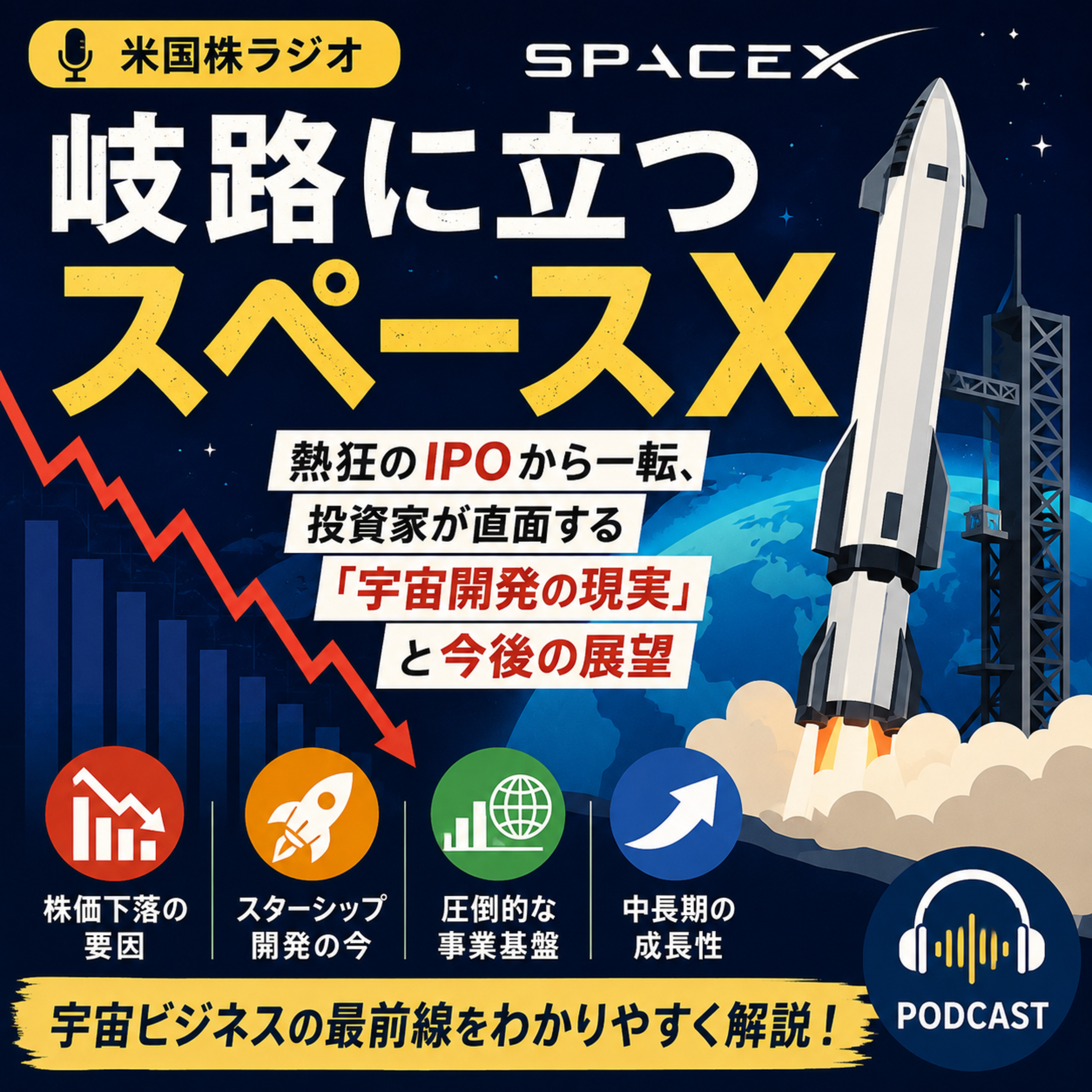 岐路に立つスペースX：熱狂のIPOから一転、投資家が直面する「宇宙開発の現実」と今後の展望