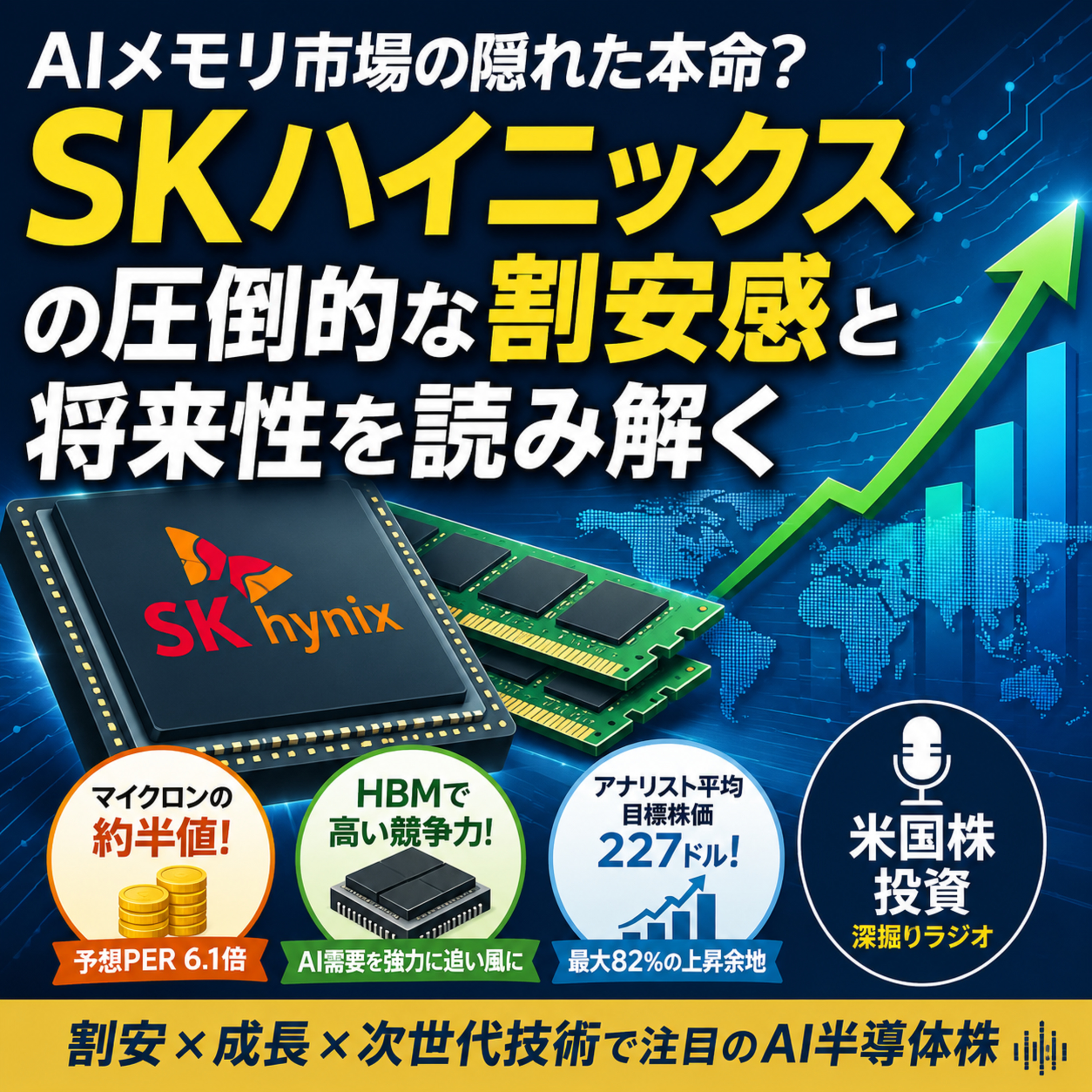マイクロンの半値で買えるAIメモリ株　SKハイニックスに再評価の余地はあるか episode artwork