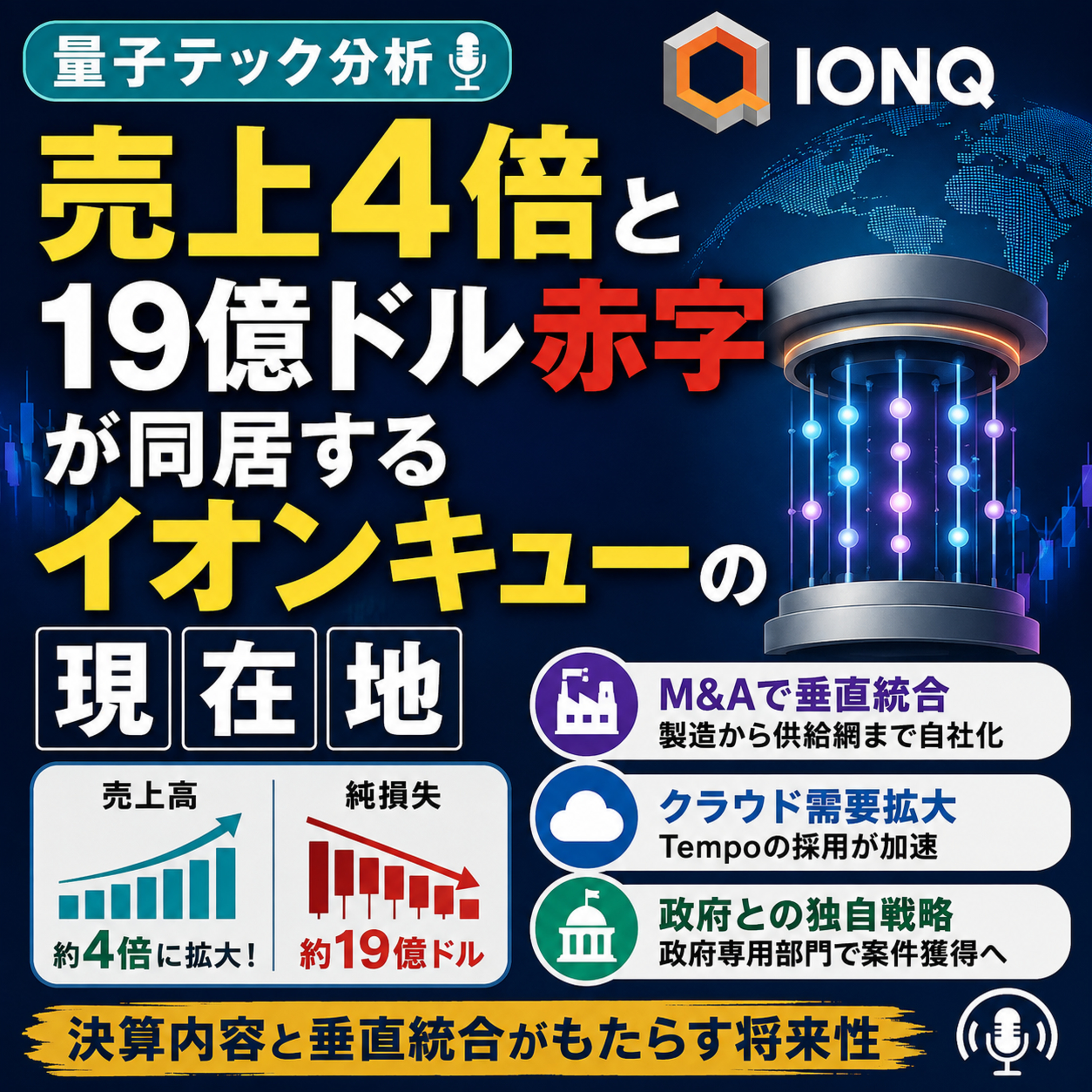 売上4倍でも純損失19億ドル　イオンキュー決算が映す量子コンピューター覇権への先行投資 episode artwork