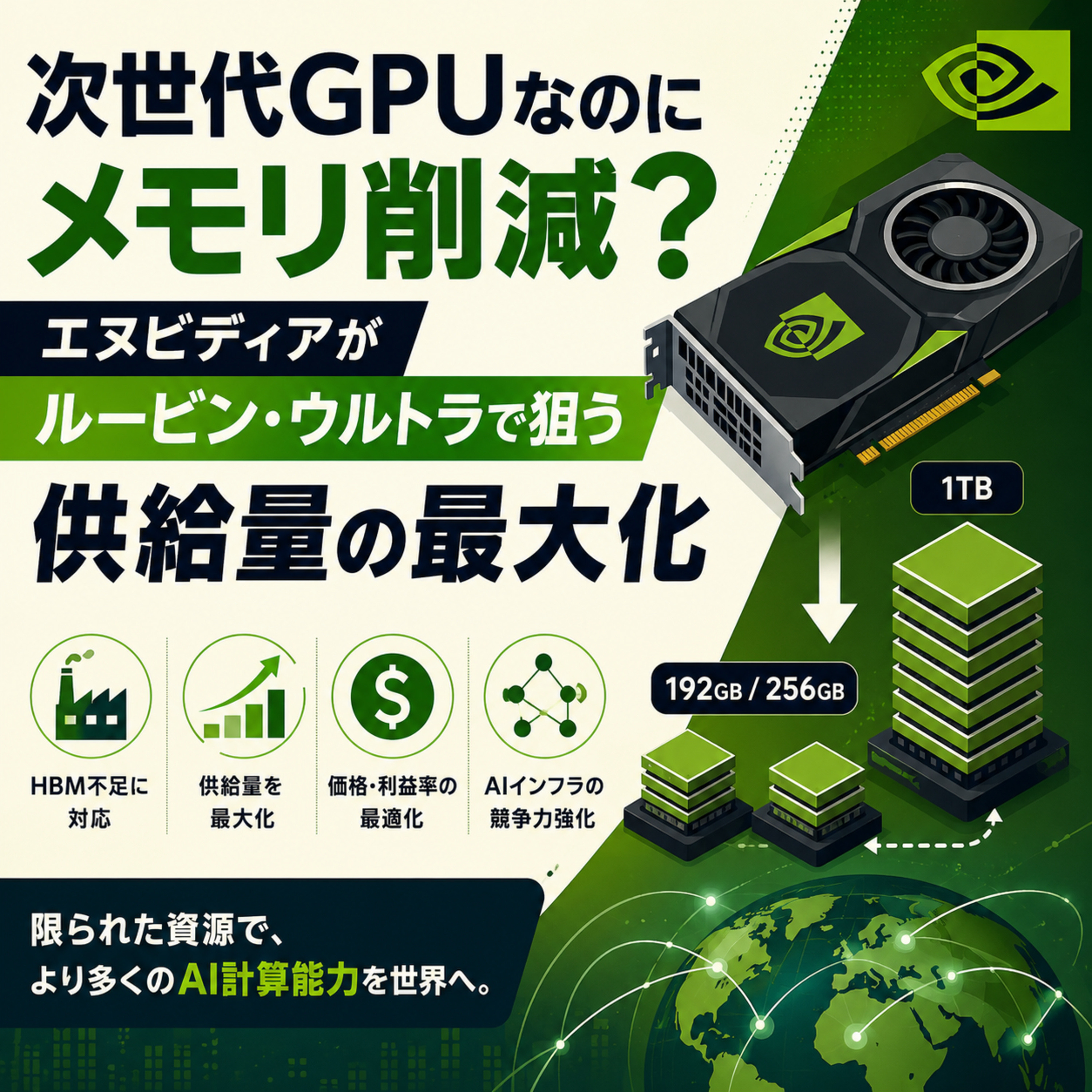 次世代GPUなのにメモリ削減？エヌビディアがルービン・ウルトラで狙う供給量の最大化 episode artwork
