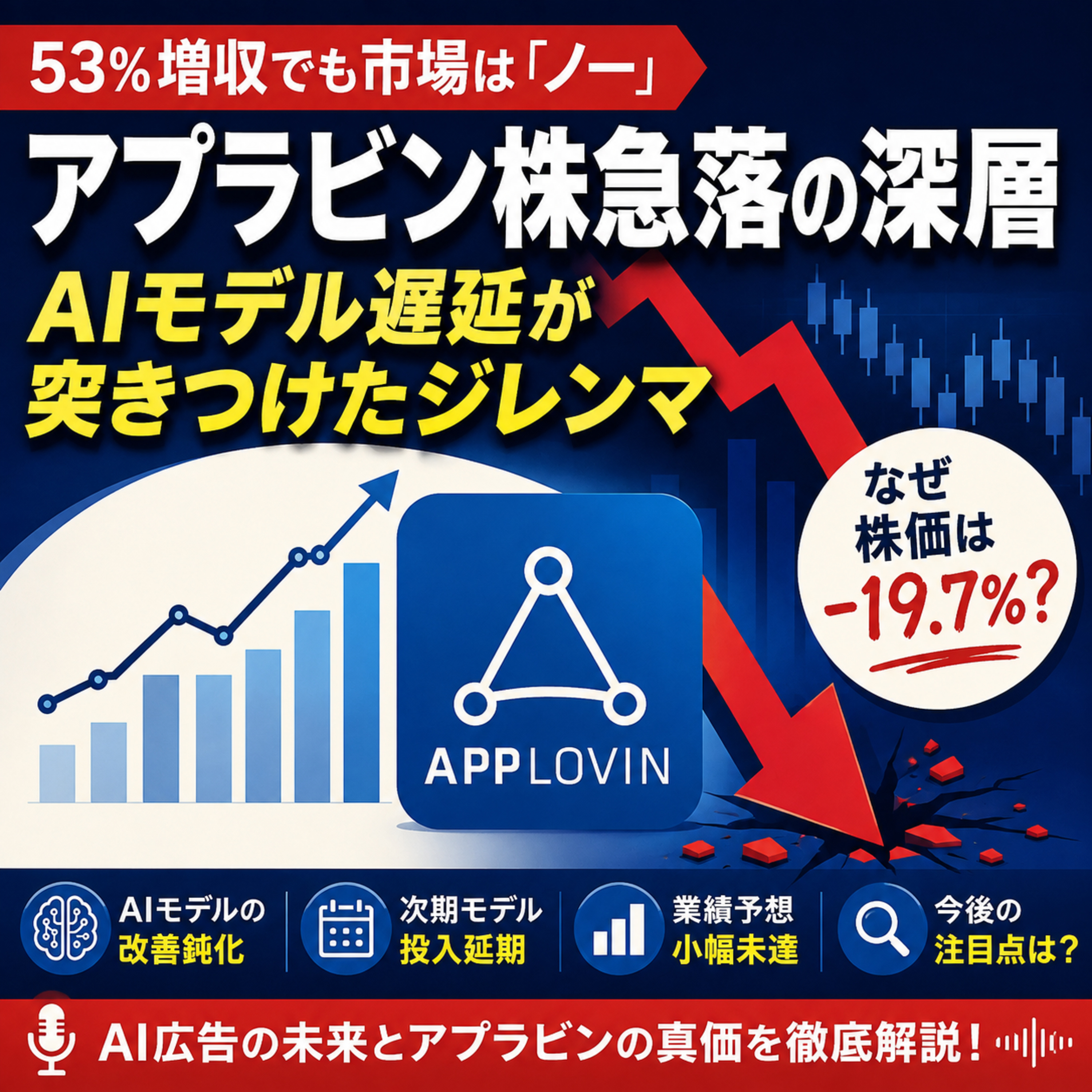 アプラビン株急落の深層：53%増収でも市場が「ノー」を突きつけたAIのジレンマ episode artwork