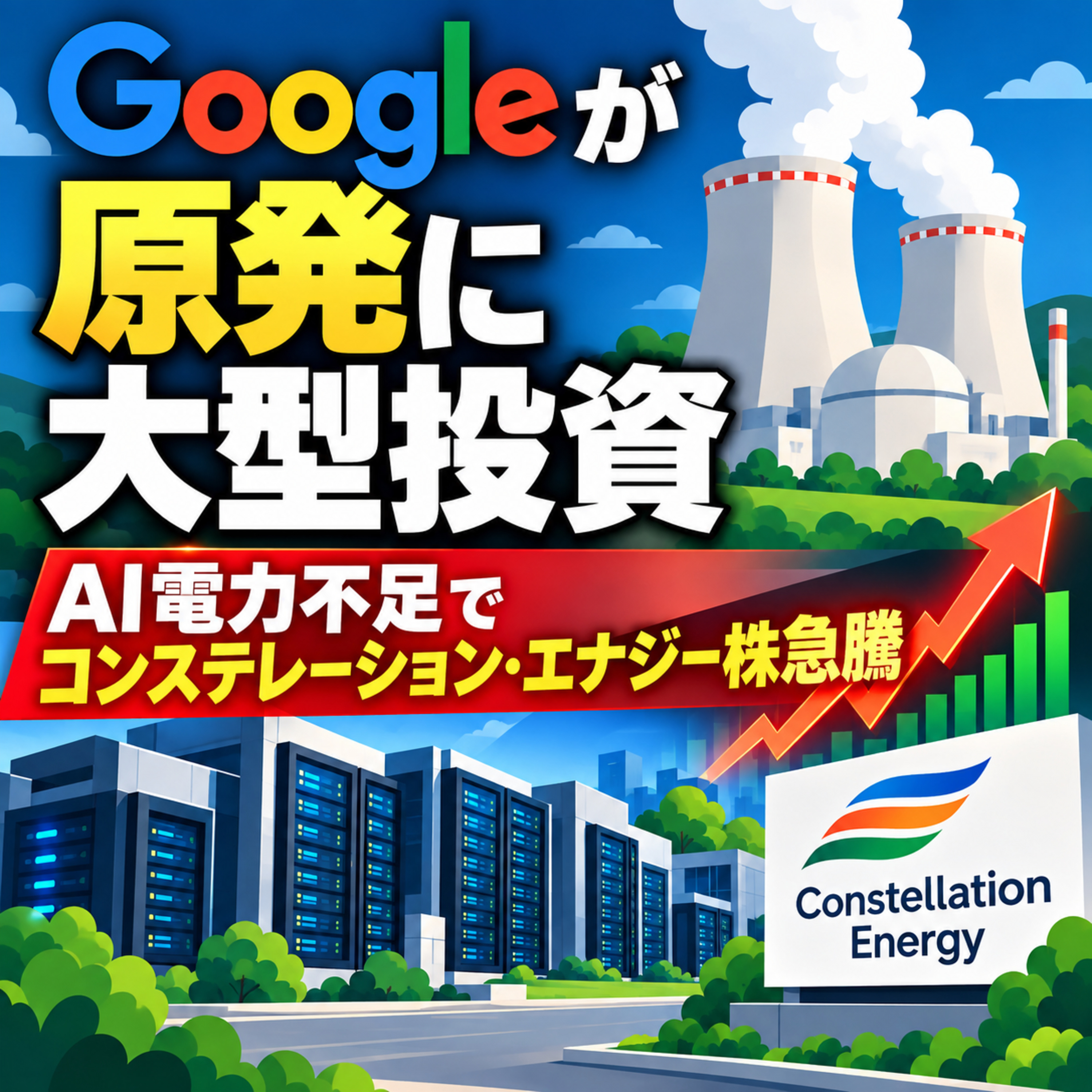 グーグルが原発に大型投資！AI電力不足でコンステレーション株急騰【890MW確保】 episode artwork