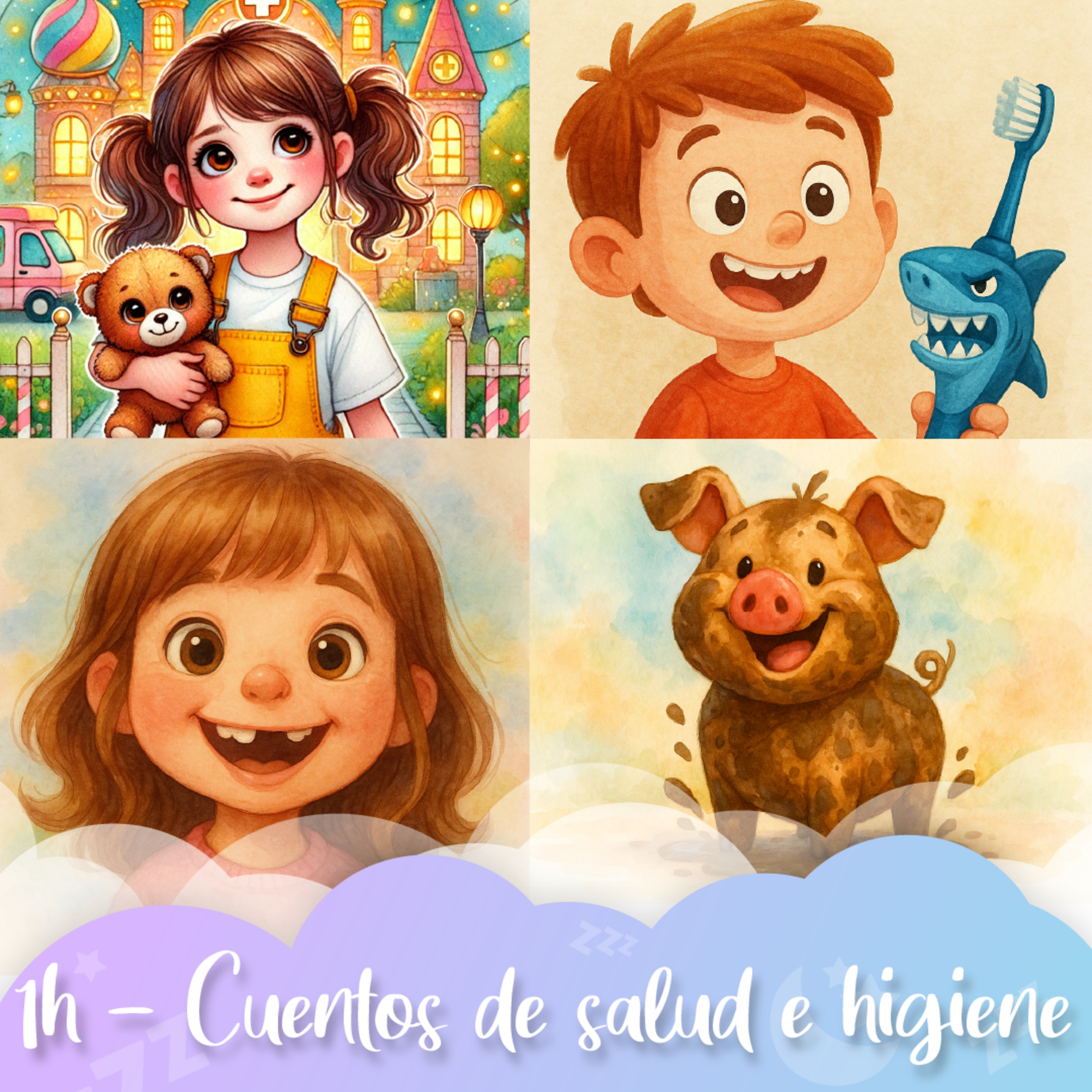 Bloque 7: 4 CUENTOS SOBRE SALUD E HIGIENE | 1 Hora de Cuentos para Dormir