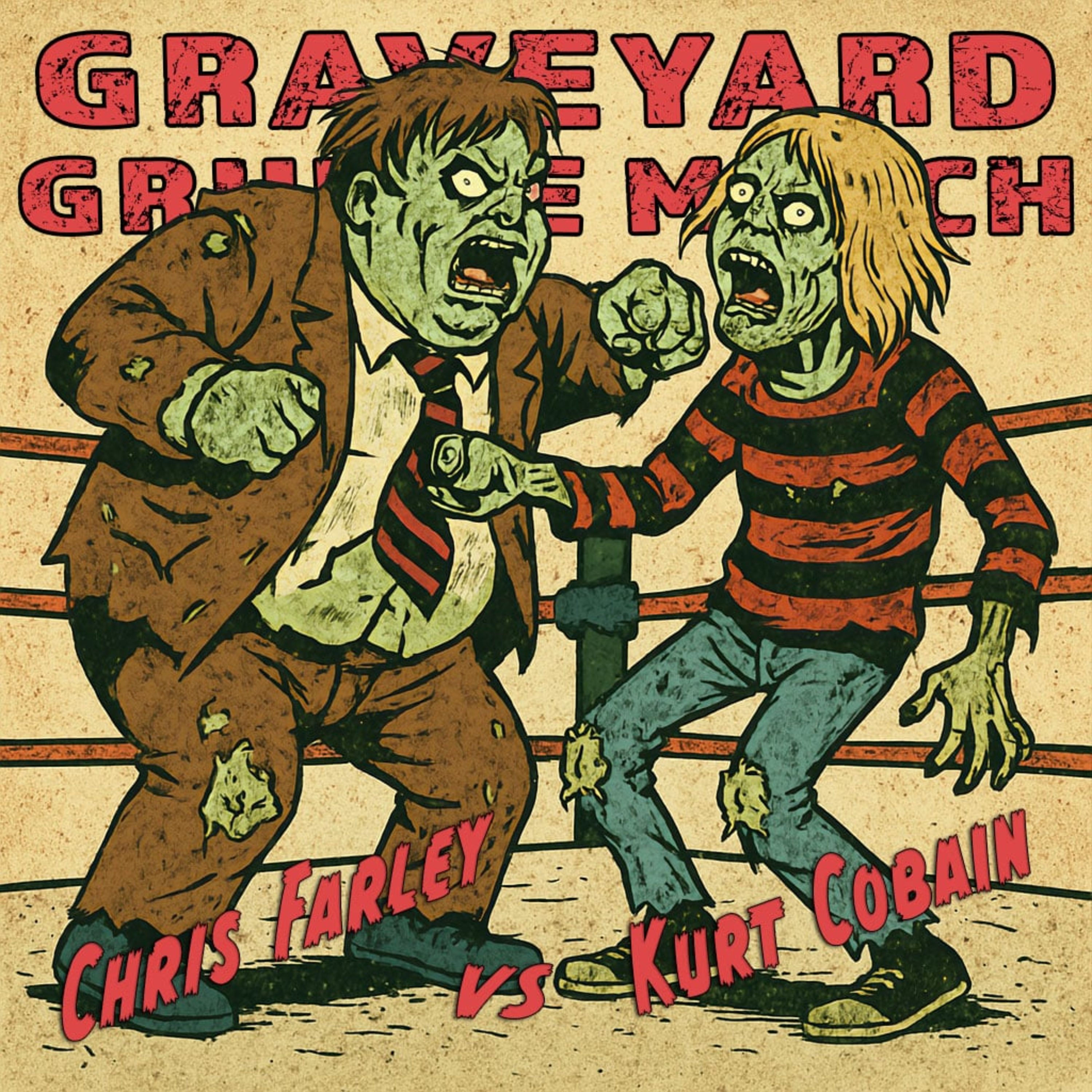 Kurt Cobain vs Chris Farley episode artwork