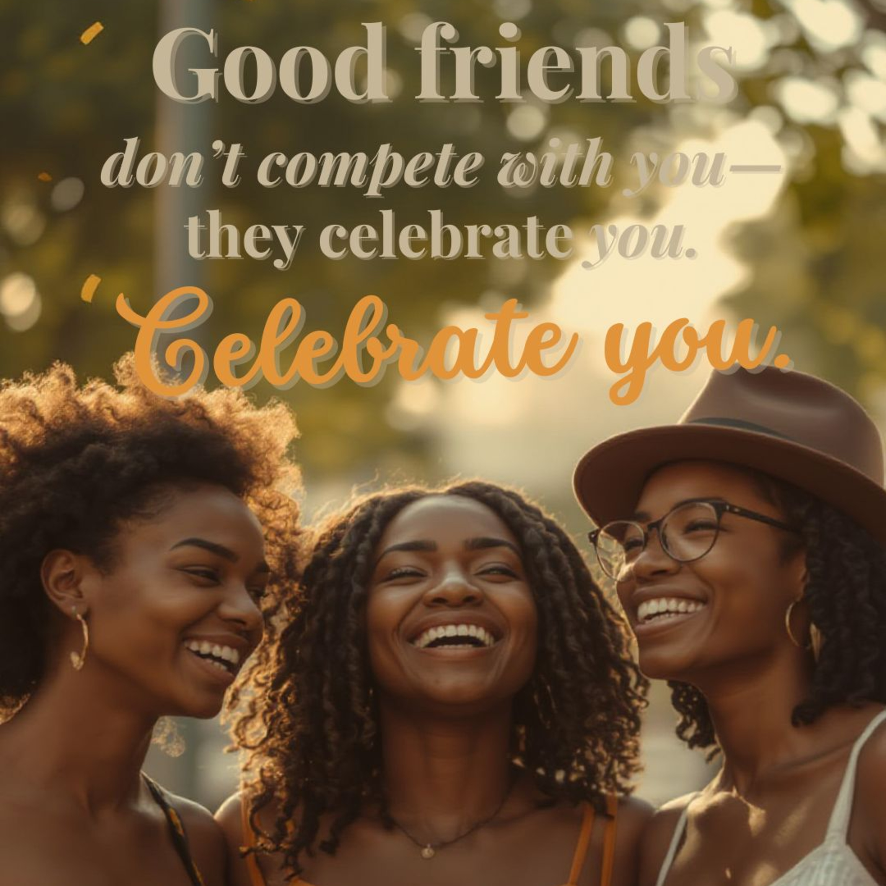 "Good Friends Celebrate You, They Don't Compete" episode artwork