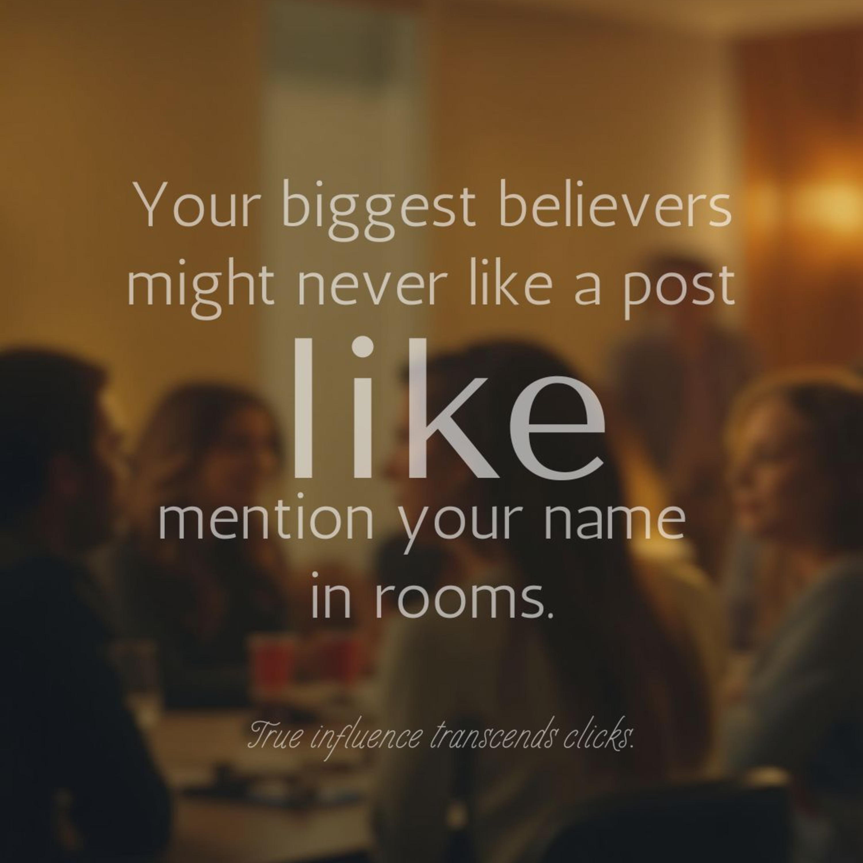 "Your Biggest Believers Mention Your Name in Rooms" episode artwork