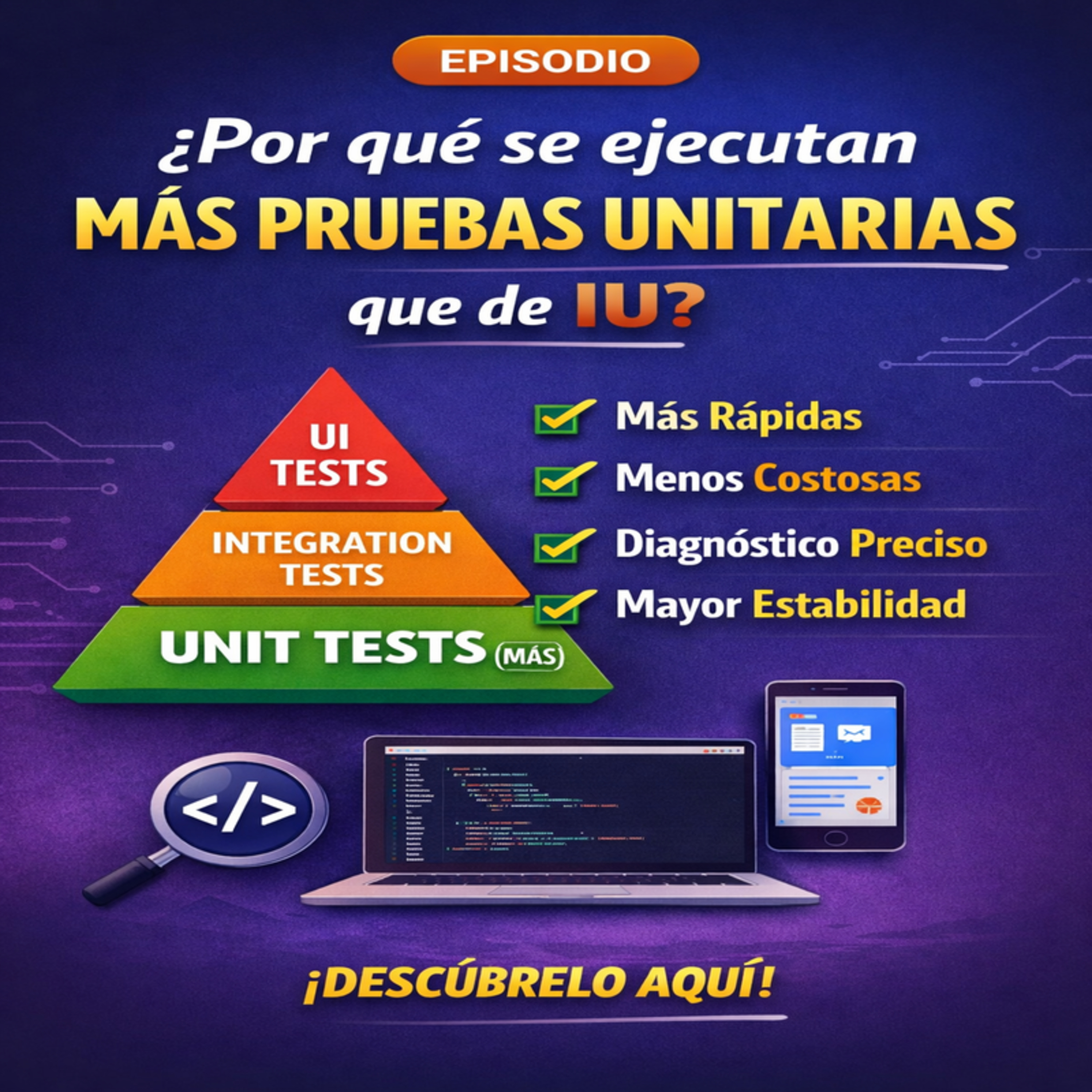 Las razones de porque se ejecutan ás pruebas unitarias que de IU episode artwork