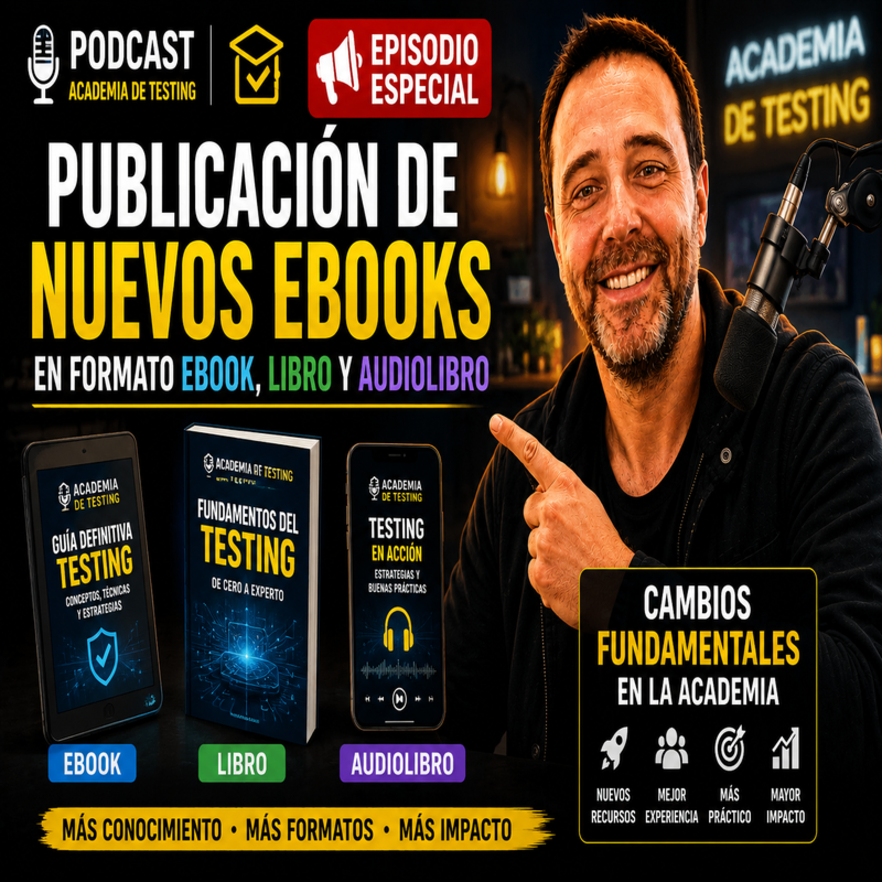 Nuevos ebooks y cambios en mi academia de testing episode artwork