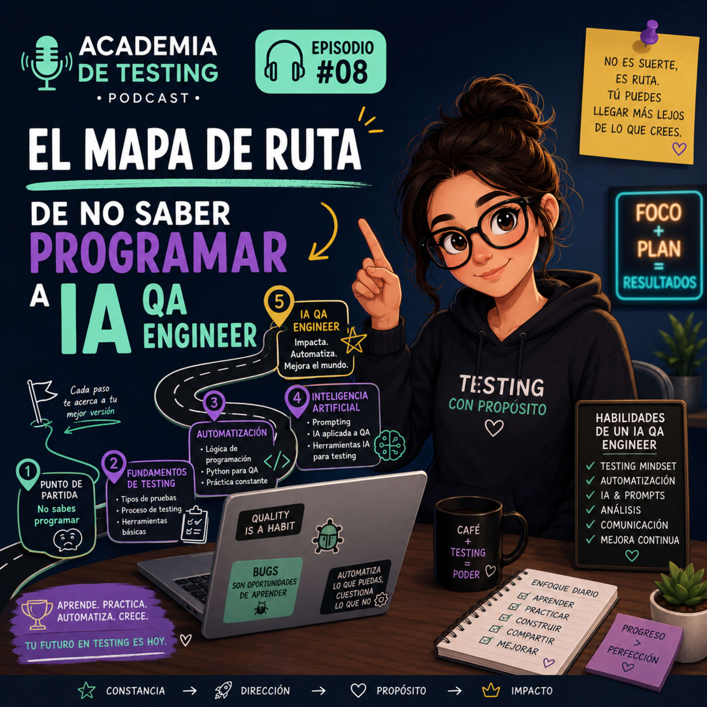 El mapa de ruta- De no saber programar a IA QA Engineer. episode artwork