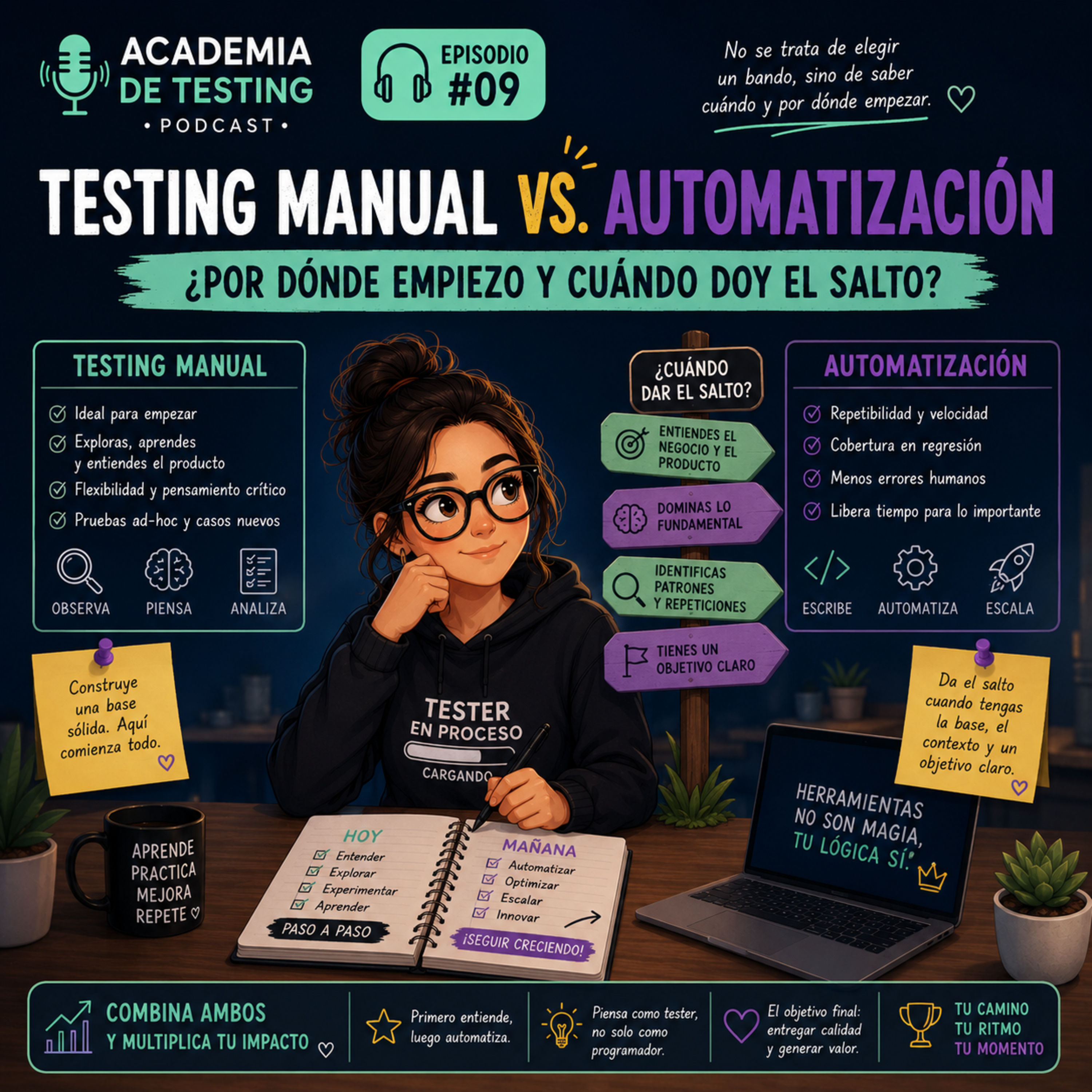 Testing Manual vs. Automatización ¿Por dónde empiezo y cuándo doy el salto? episode artwork