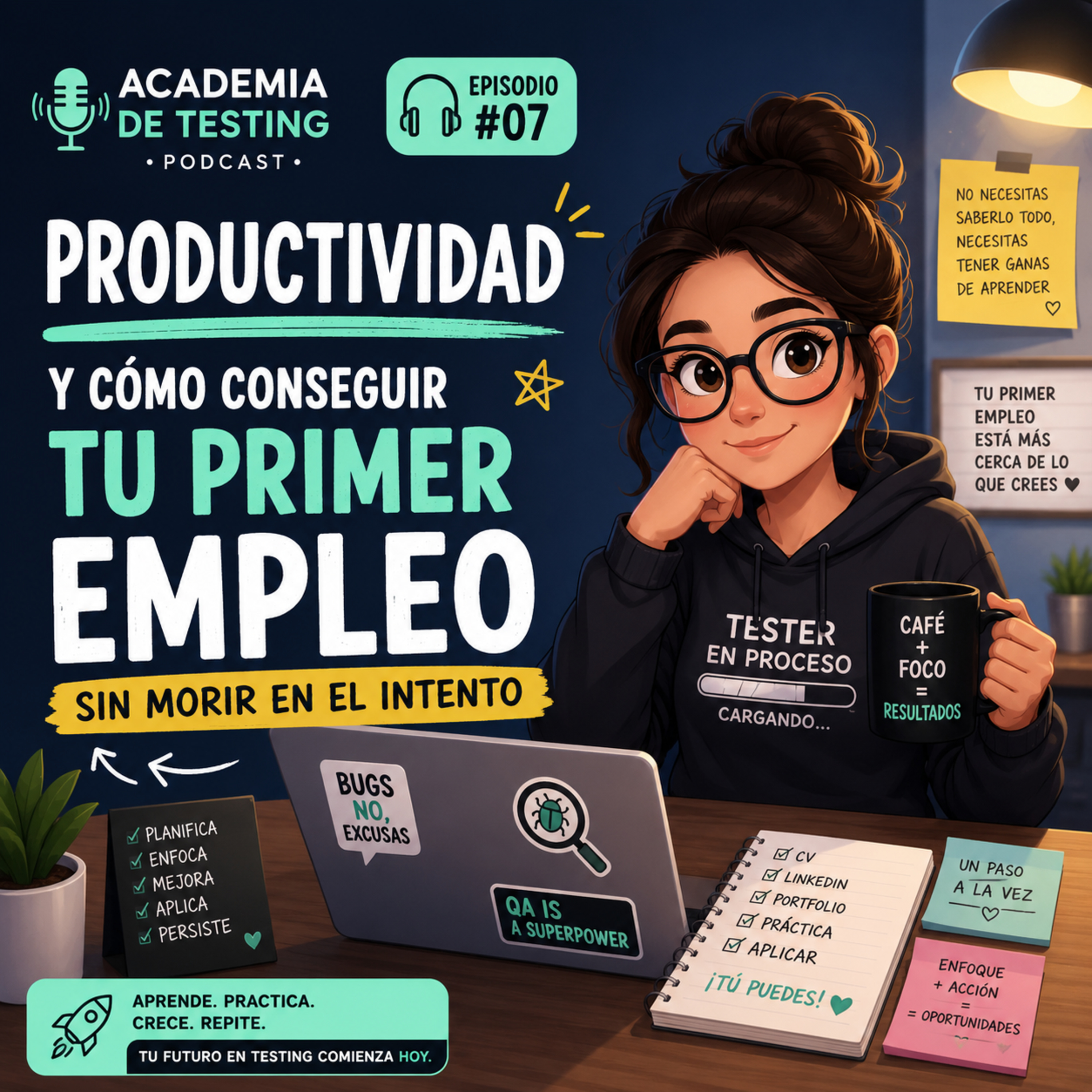 Productividad y cómo conseguir tu primer empleo sin morir en el intento episode artwork