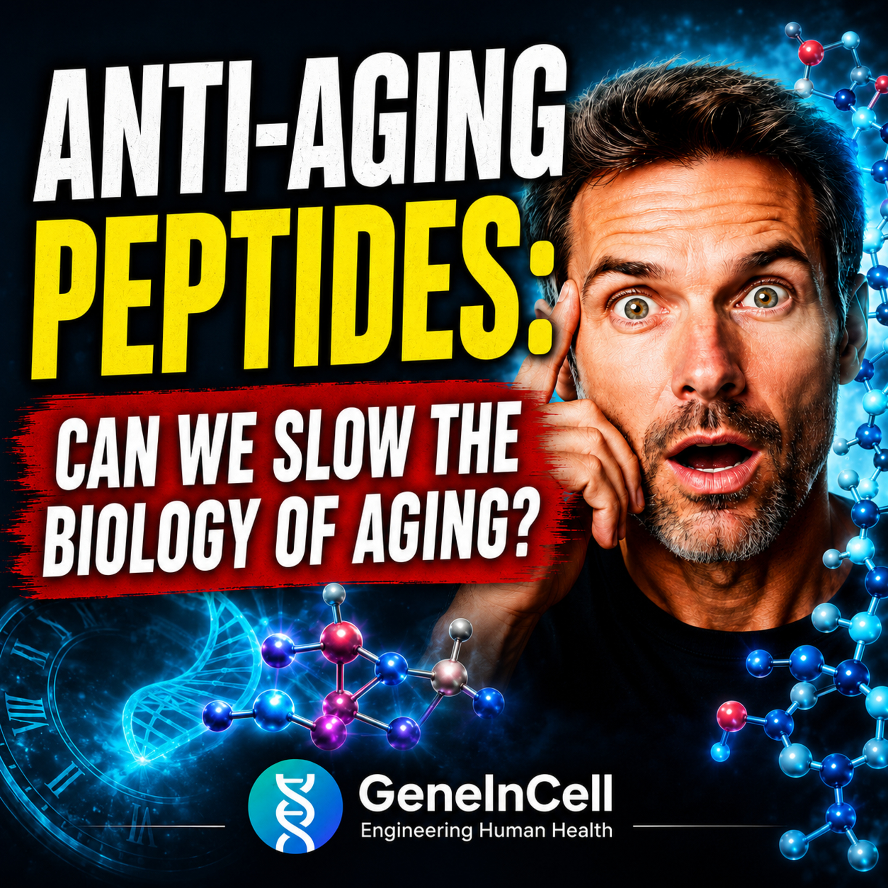Anti-Aging Peptides- Can We Slow the Biology of Aging? | GeneInCell | 2026 episode artwork