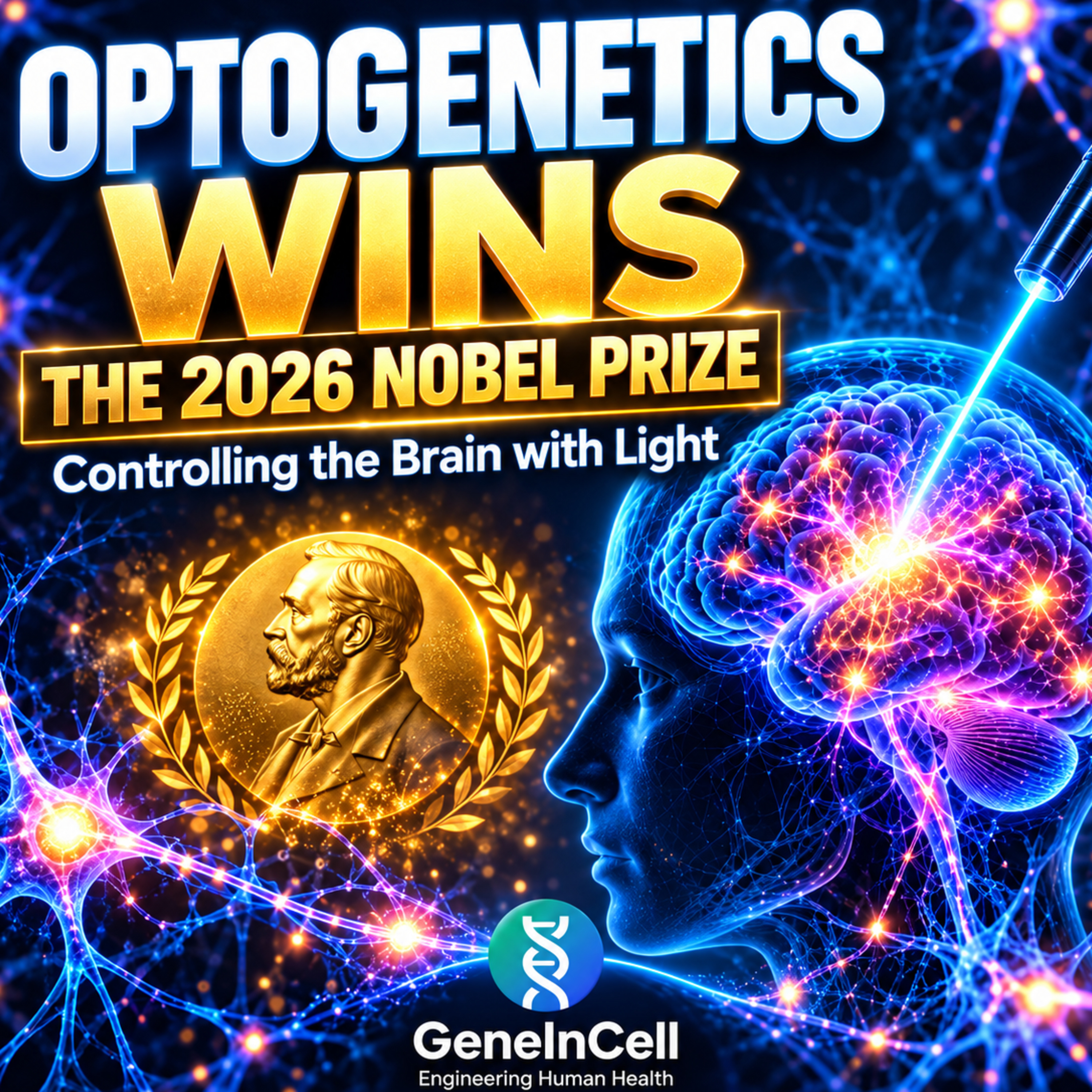 Optogenetics Wins the 2026 Nobel Prize- Controlling the Brain with Light | GeneInCell | 2026 Optogenetics Wins the 2026 Nobel Prize- Controlling the Brain with Light | GeneInCell | 2026