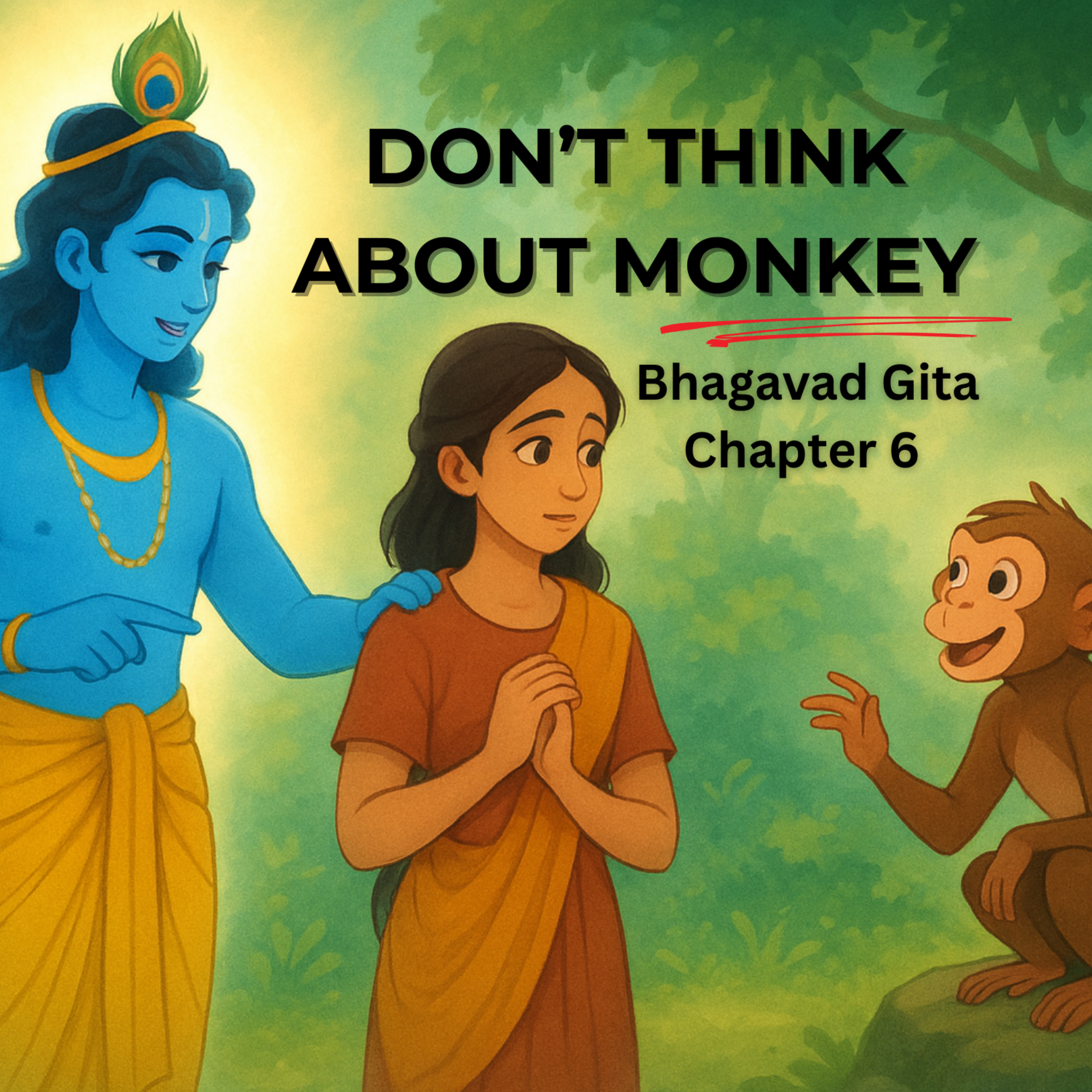 How to Control Your Monkey Mind | Science + Krishna’s Teachings on Overthinking - Bhagavad Gita Chapter 6 episode artwork