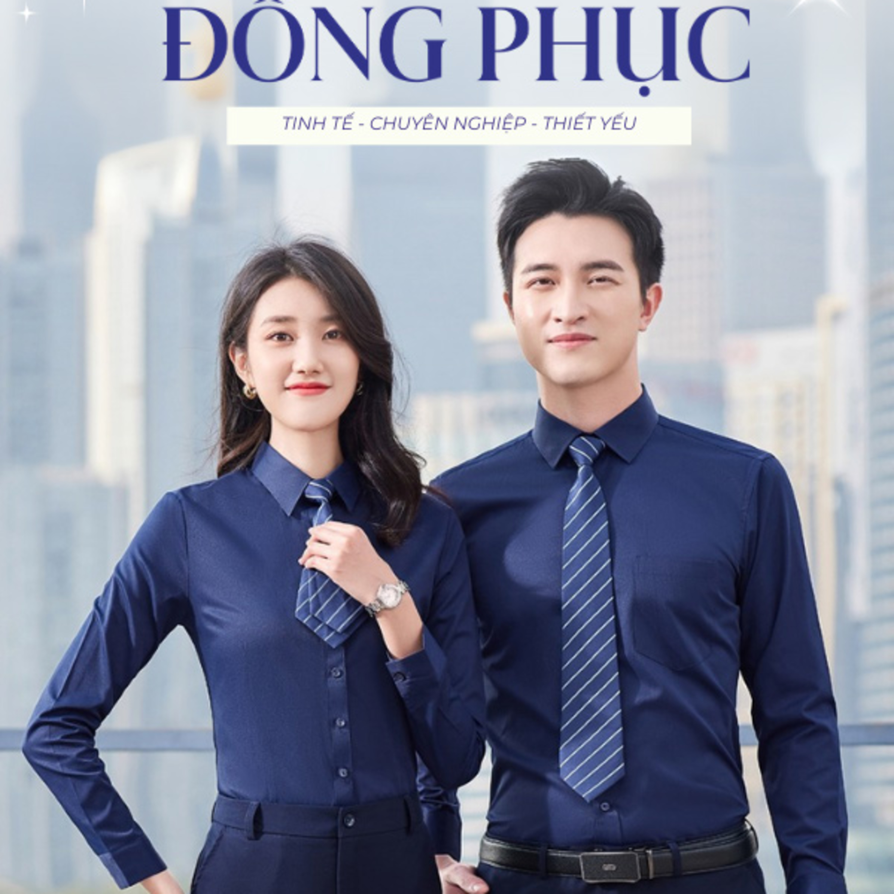 ao so mi dong phuc cong so dai tay mau xanh den episode artwork