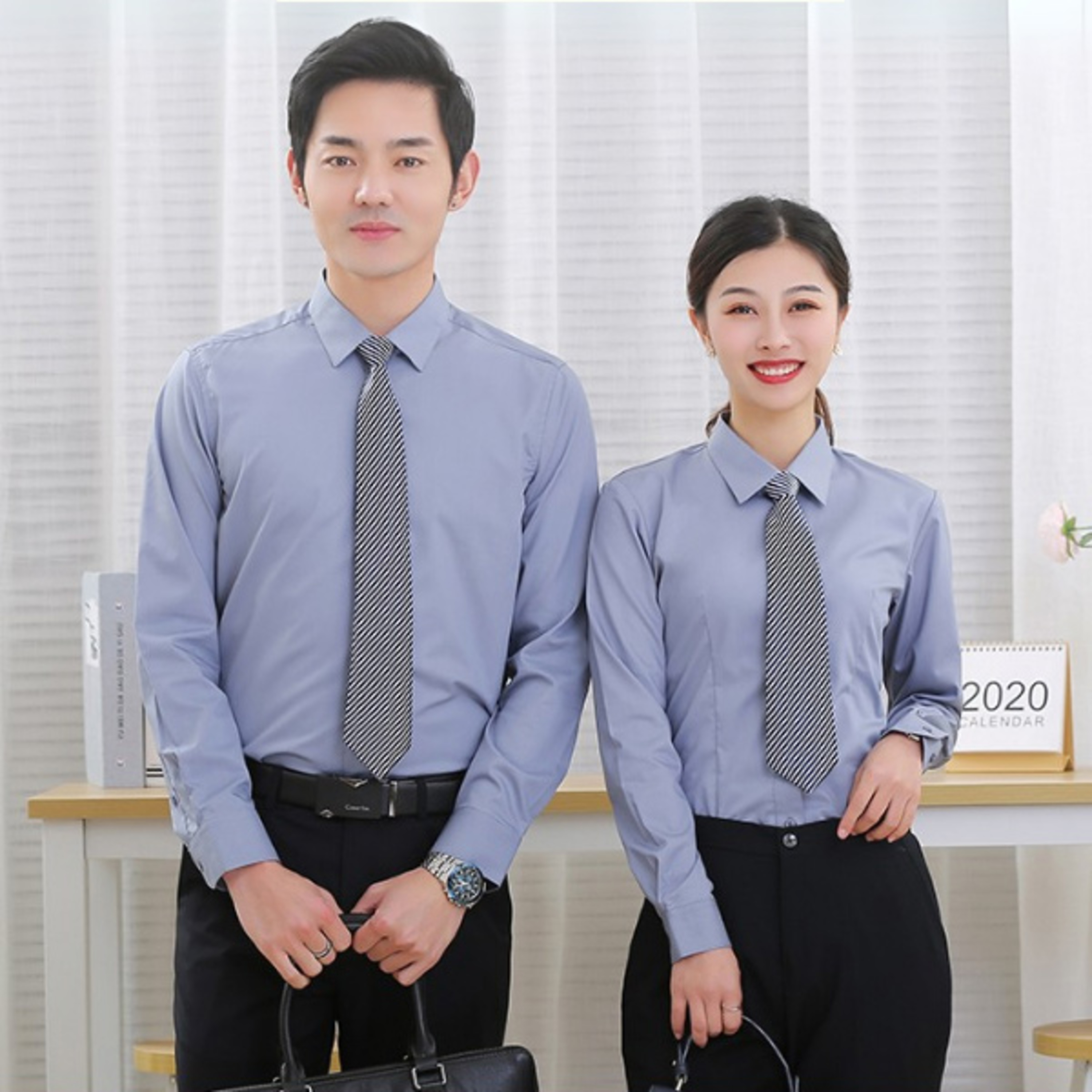 ao so mi dong phuc cong so dai tay mau xanh tim episode artwork