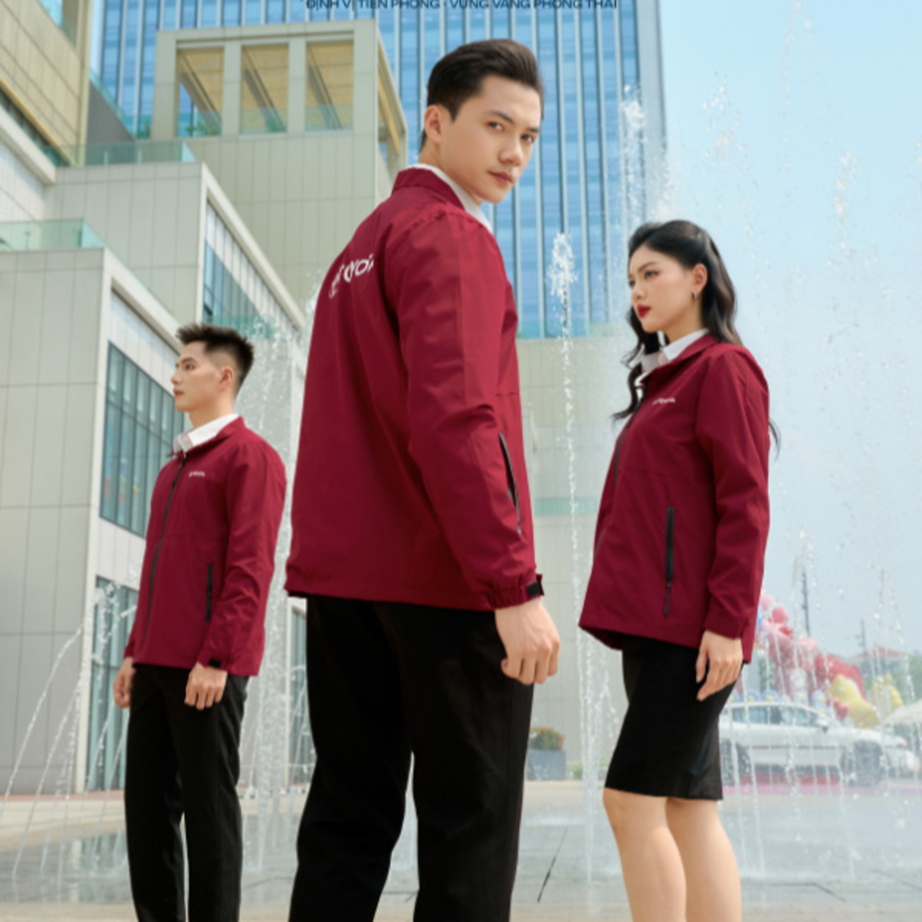 ao khoac dong phuc cong ty fastuni mau do man episode artwork