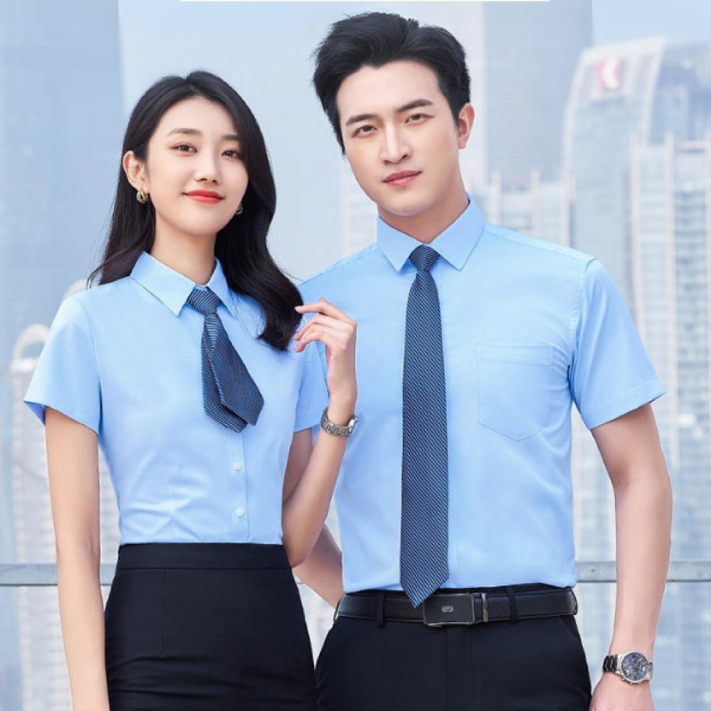 ao so mi dong phuc cong so ngan tay mau xanh bien episode artwork