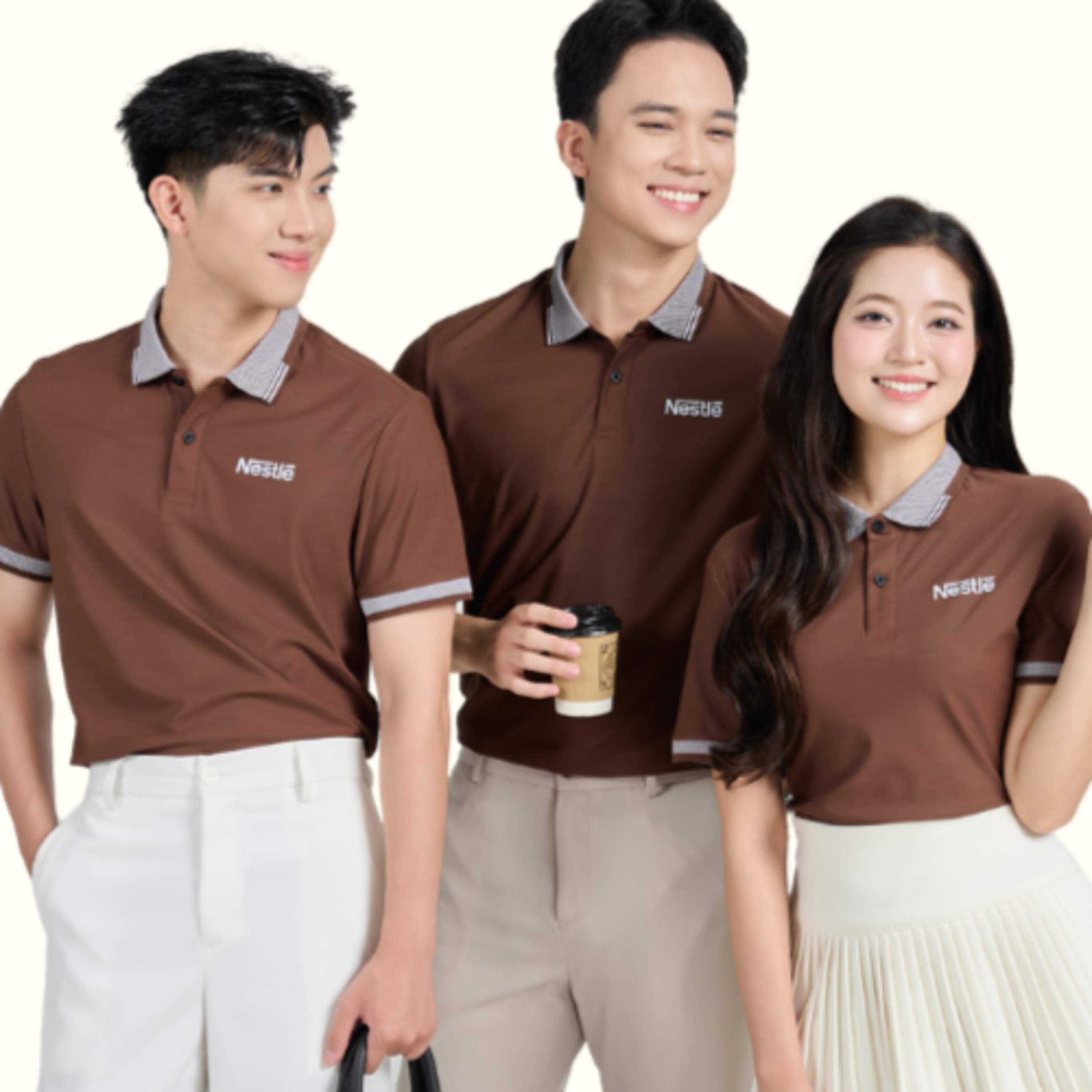 ao thun dong phuc cong ty coolmate 2 mau nau episode artwork