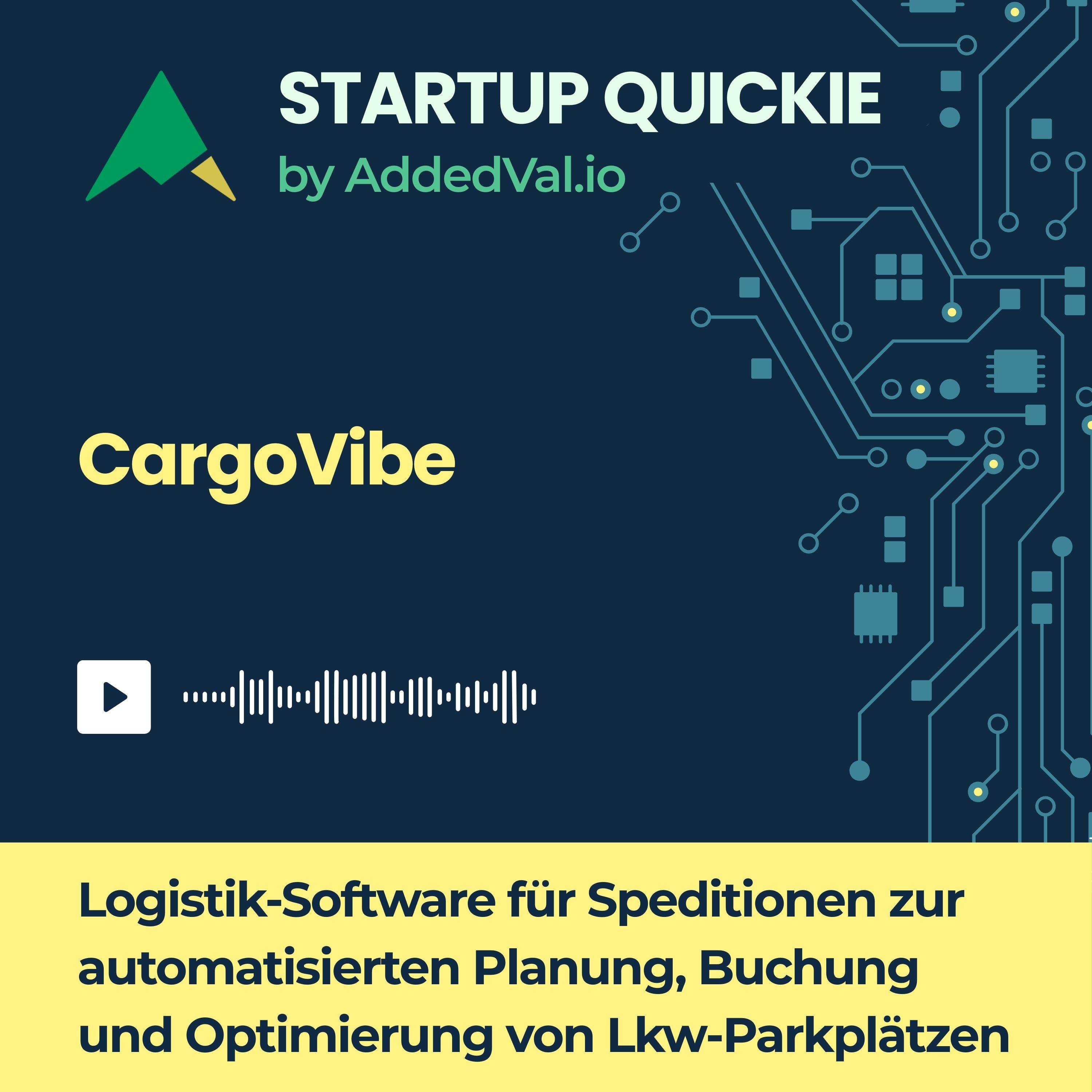 #133 CargoVibe: Das Startup, das den Stress der Parkplatzsuche im Lkw-Verkehr beendet episode artwork