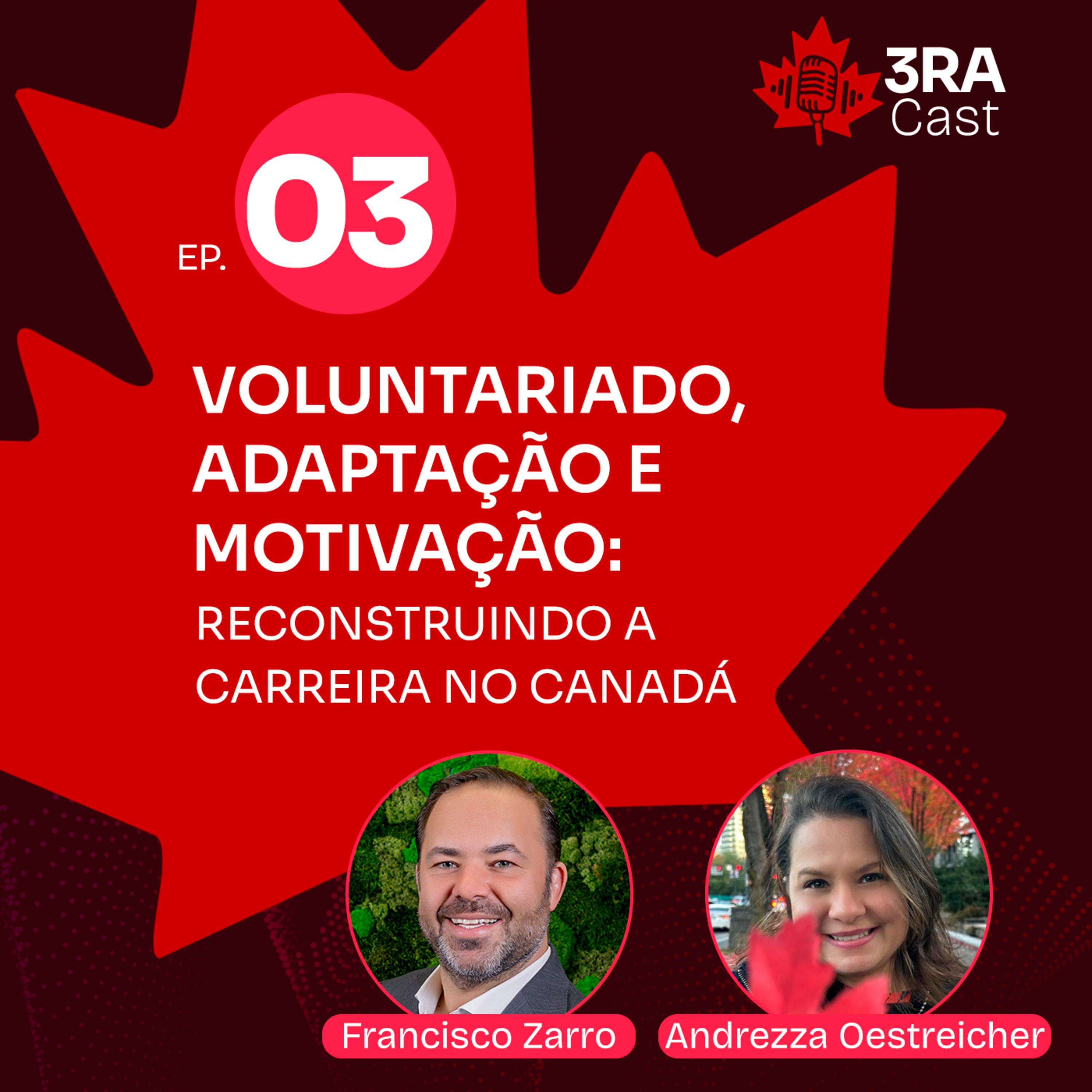#3RACast: Voluntariado, adaptação e motivação: reconstruindo a carreira no Canadá - #3 episode artwork