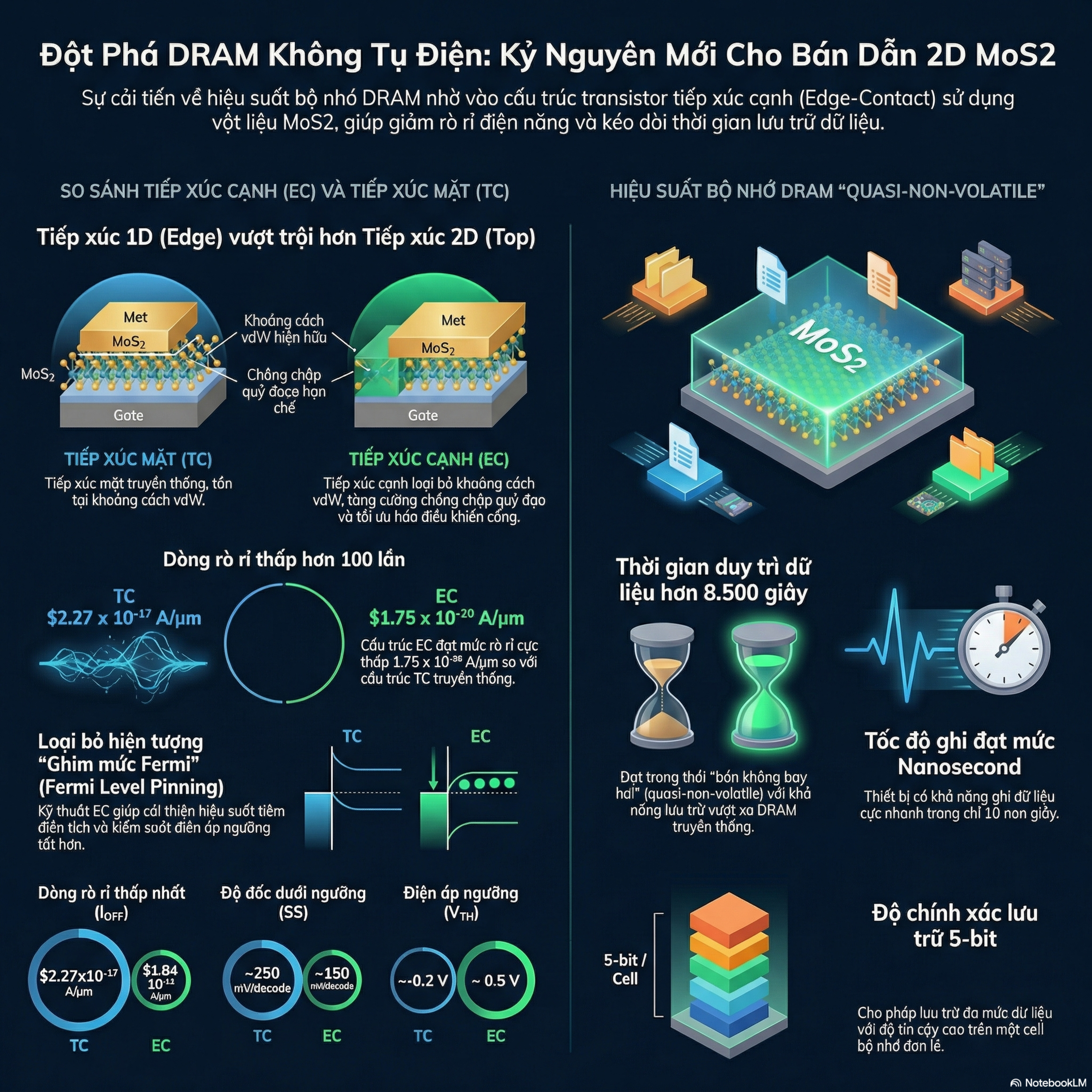 DRAM Không Còn “Hay Quên” Nhờ Transistor MoS₂ Tiếp Xúc Cạnh episode artwork