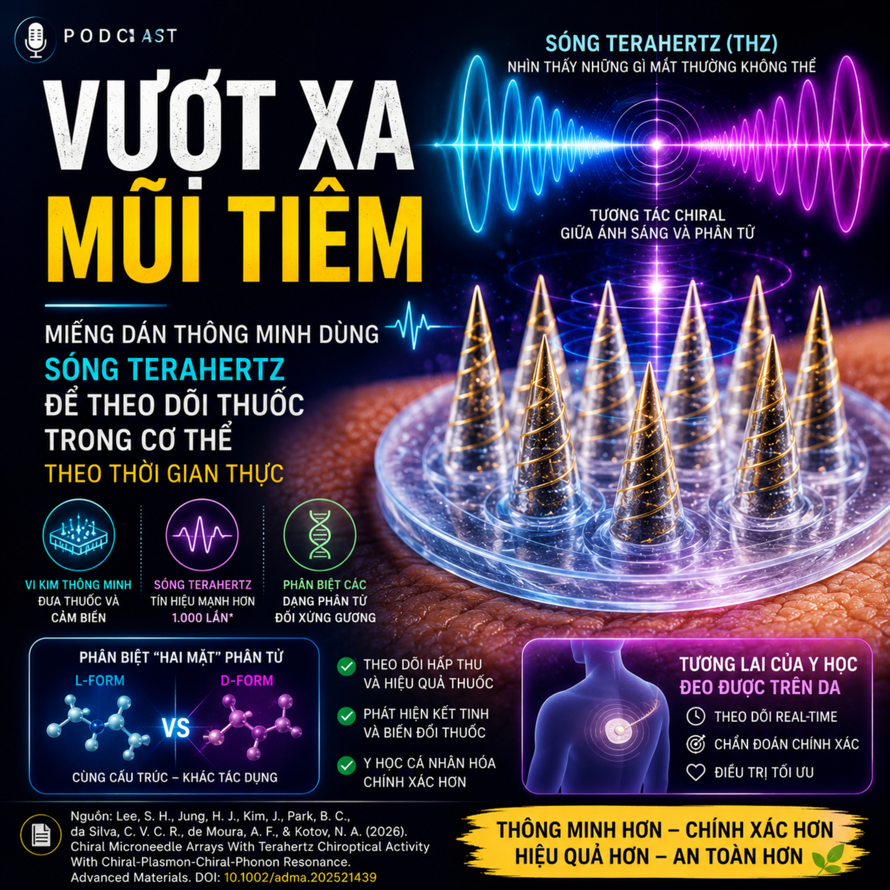 🚀🧬 Đột Phá Miếng Dán Vi Kim: Khi Sóng Terahertz Giúp Thuốc Tự Báo Cáo Hiệu Quả episode artwork