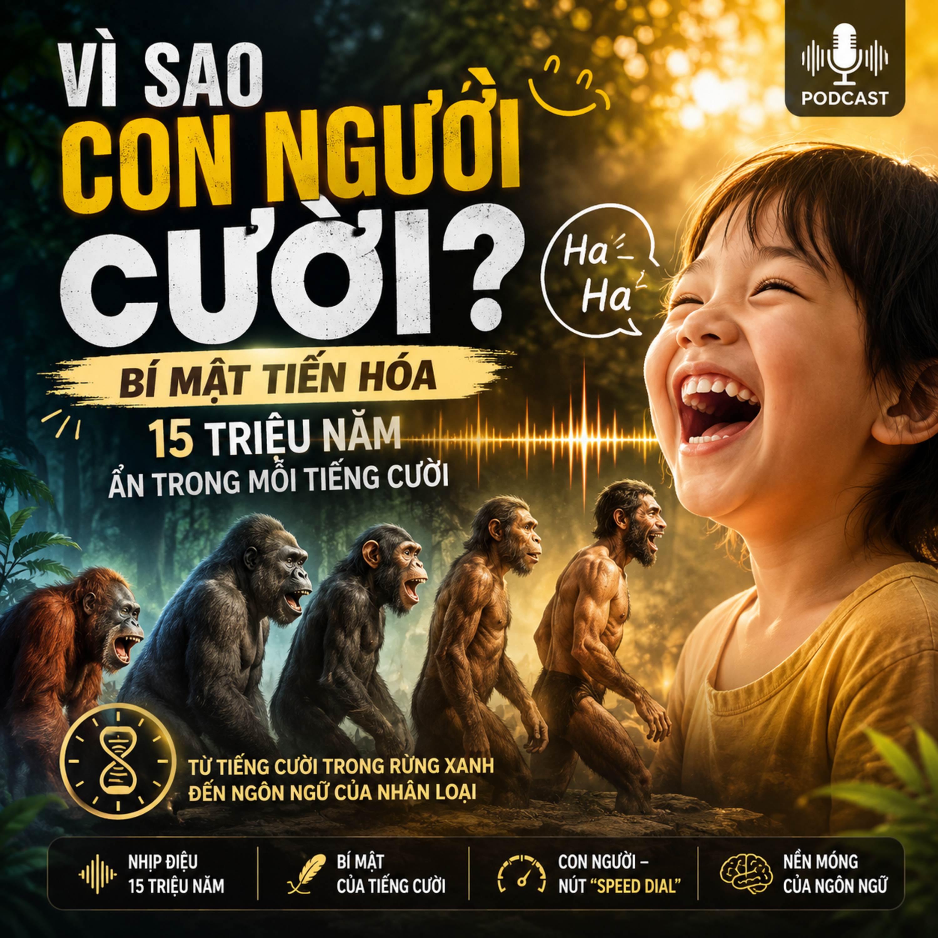 #6-27: Vì Sao Con Người Cười? Bí Mật Tiến Hóa 15 Triệu Năm Ẩn Trong Mỗi Tiếng Cười episode artwork