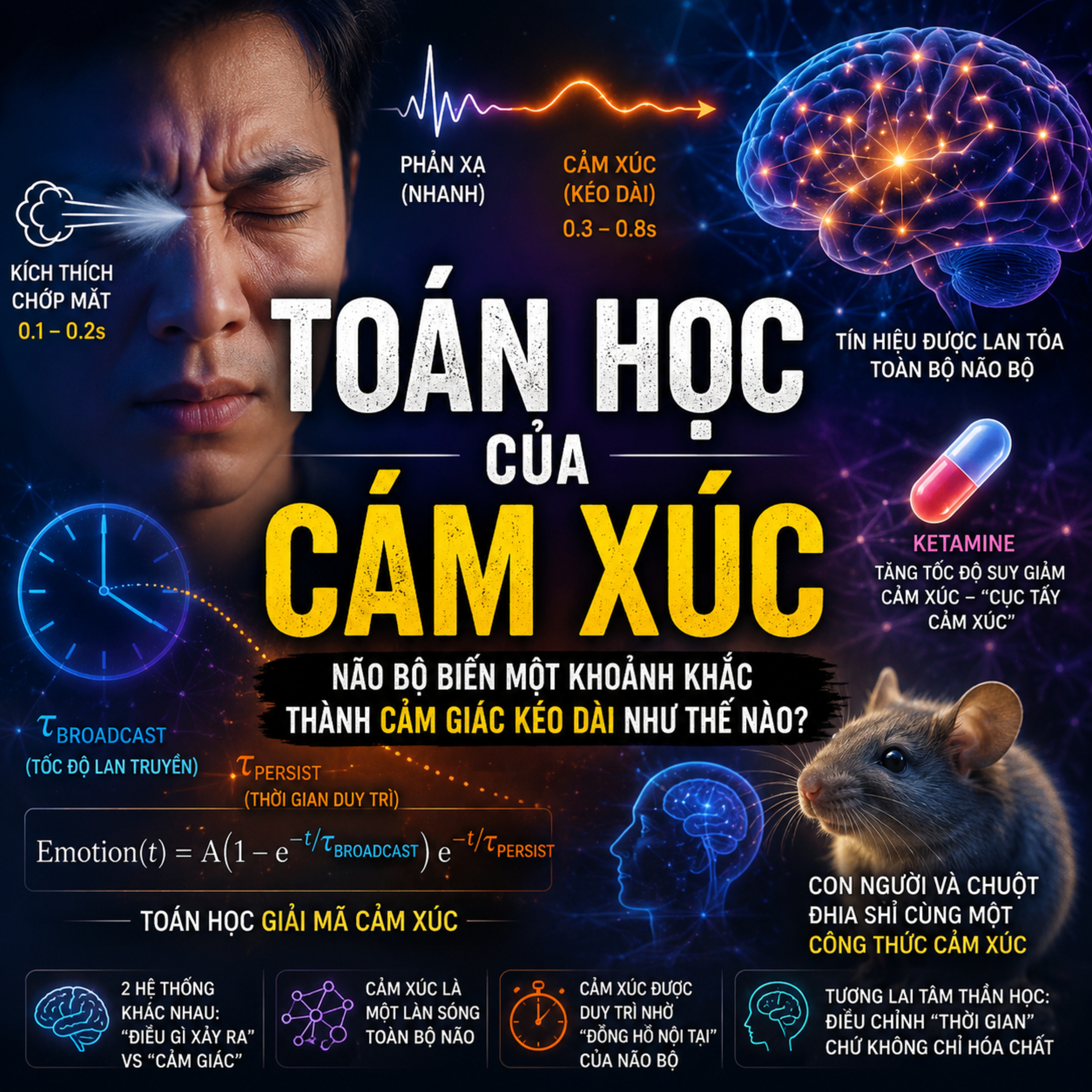 Toán Học Của Cảm Xúc: Não Bộ Biến Một Khoảnh Khắc Thành Cảm Giác Kéo Dài Như Thế Nào?