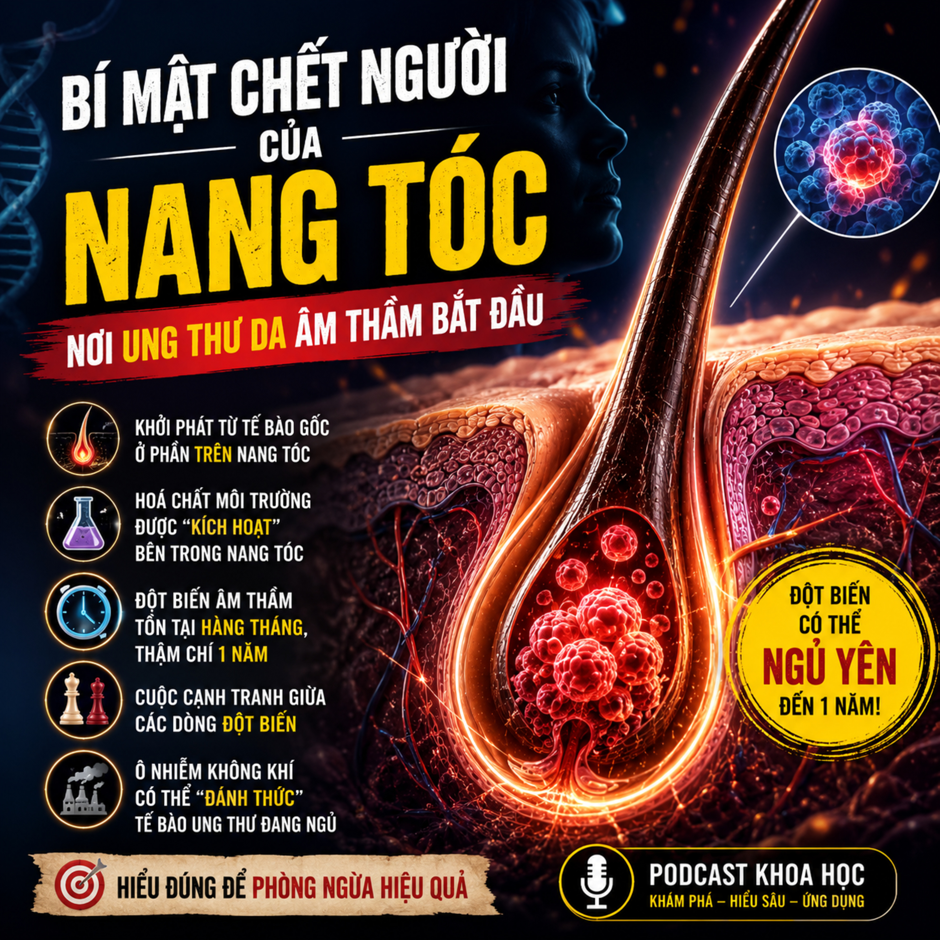 Ung Thư Da Thực Ra Bắt Đầu Trong Nang Tóc? Khám Phá Khoa Học Làm Thay Đổi Mọi Hiểu Biết 🧬 episode artwork