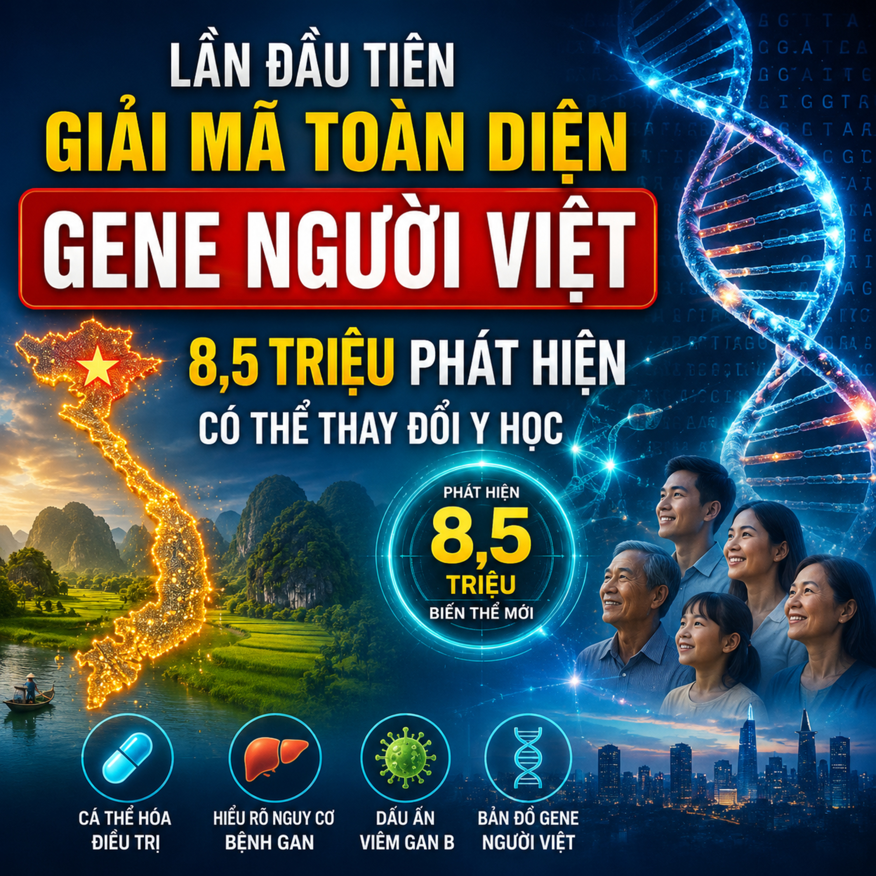 Lần Đầu Tiên Giải Mã Toàn Diện Gene Người Việt: 8,5 Triệu Phát Hiện Có Thể Thay Đổi Y Học episode artwork