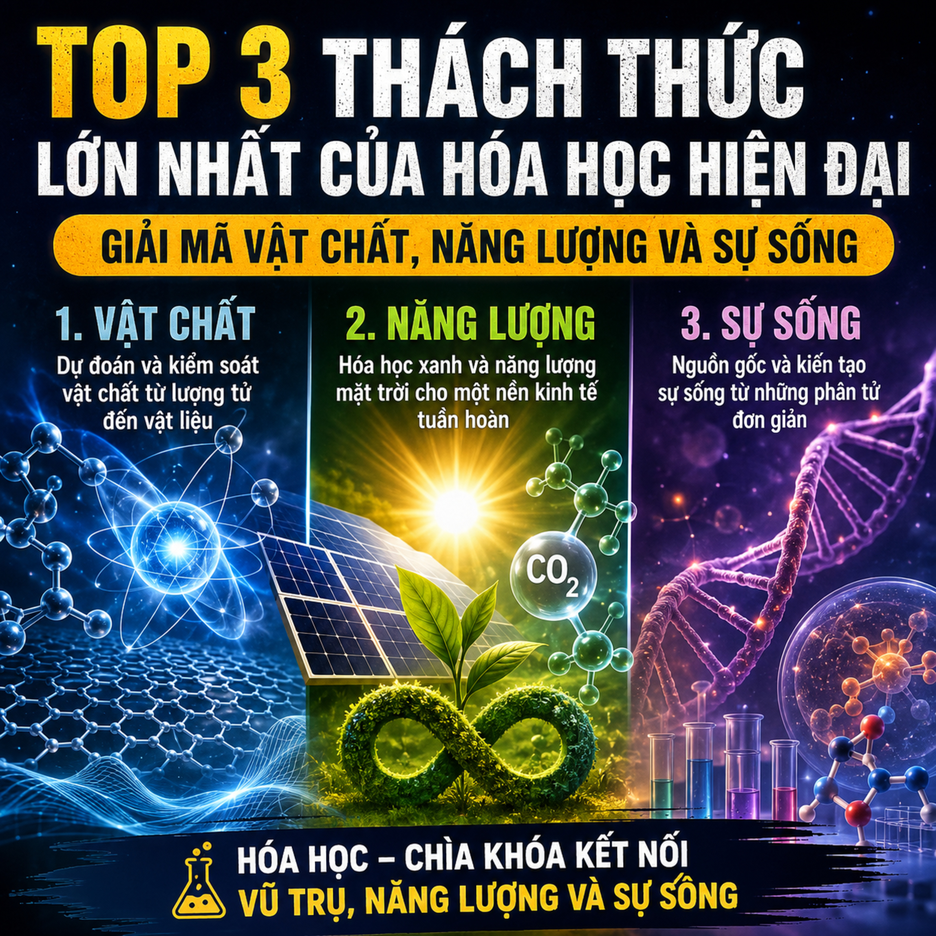Top 3 Thách Thức Lớn Nhất Của Hóa Học Hiện Đại: Giải Mã Vật Chất, Năng Lượng Và Sự Sống episode artwork