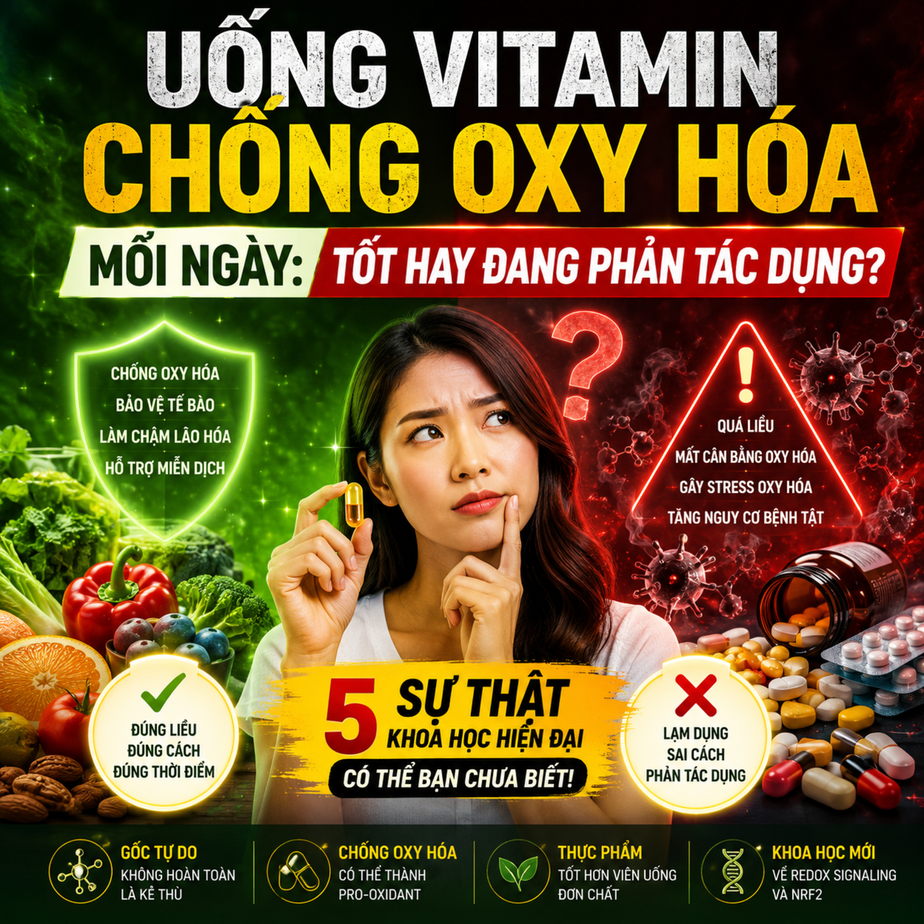 Uống Vitamin Chống Oxy Hóa Mỗi Ngày: Tốt Hay Đang Phản Tác Dụng? episode artwork