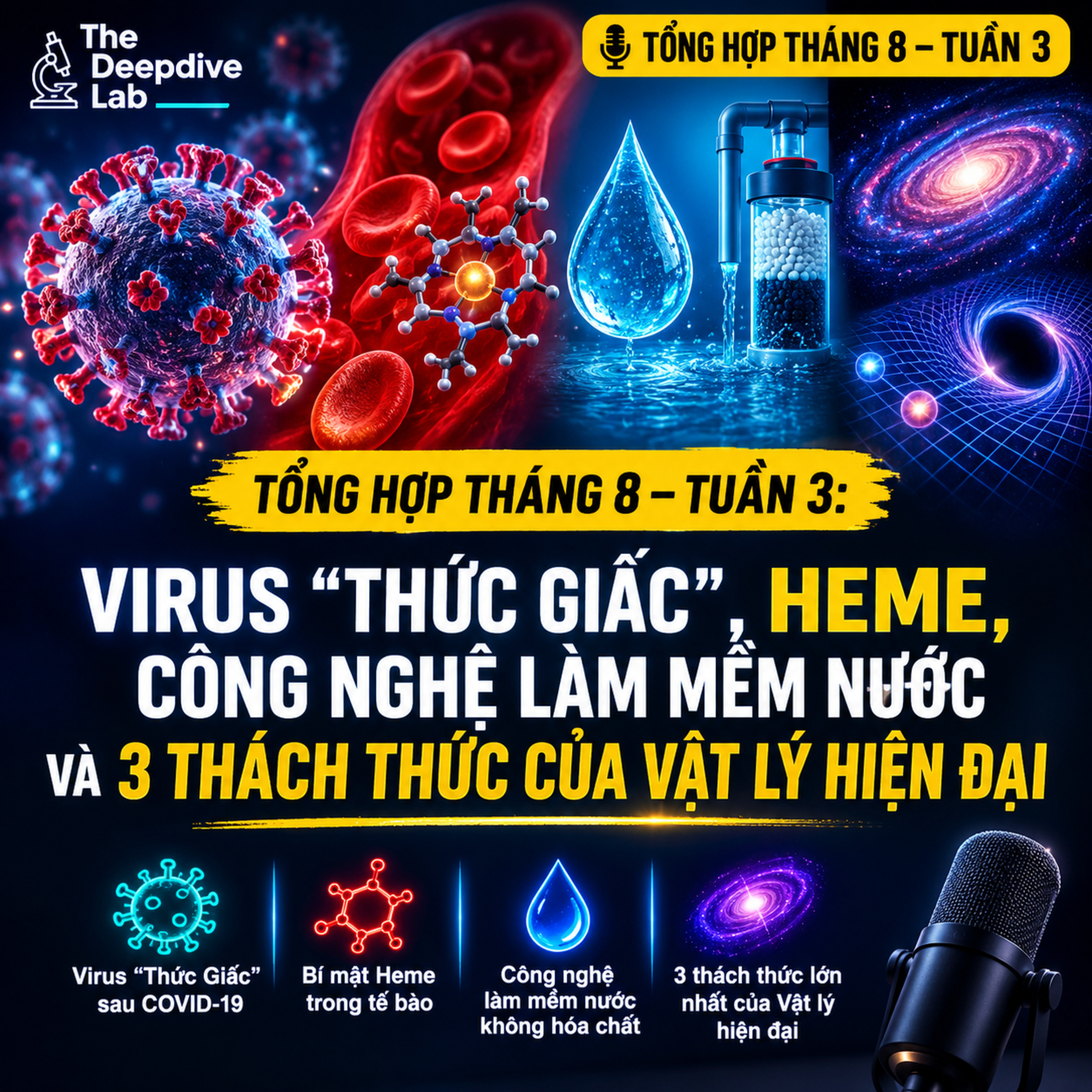 Virus “Thức Giấc”, Heme, Công Nghệ Làm Mềm Nước Và 3 Thách Thức Của Vật Lý Hiện Đại episode artwork