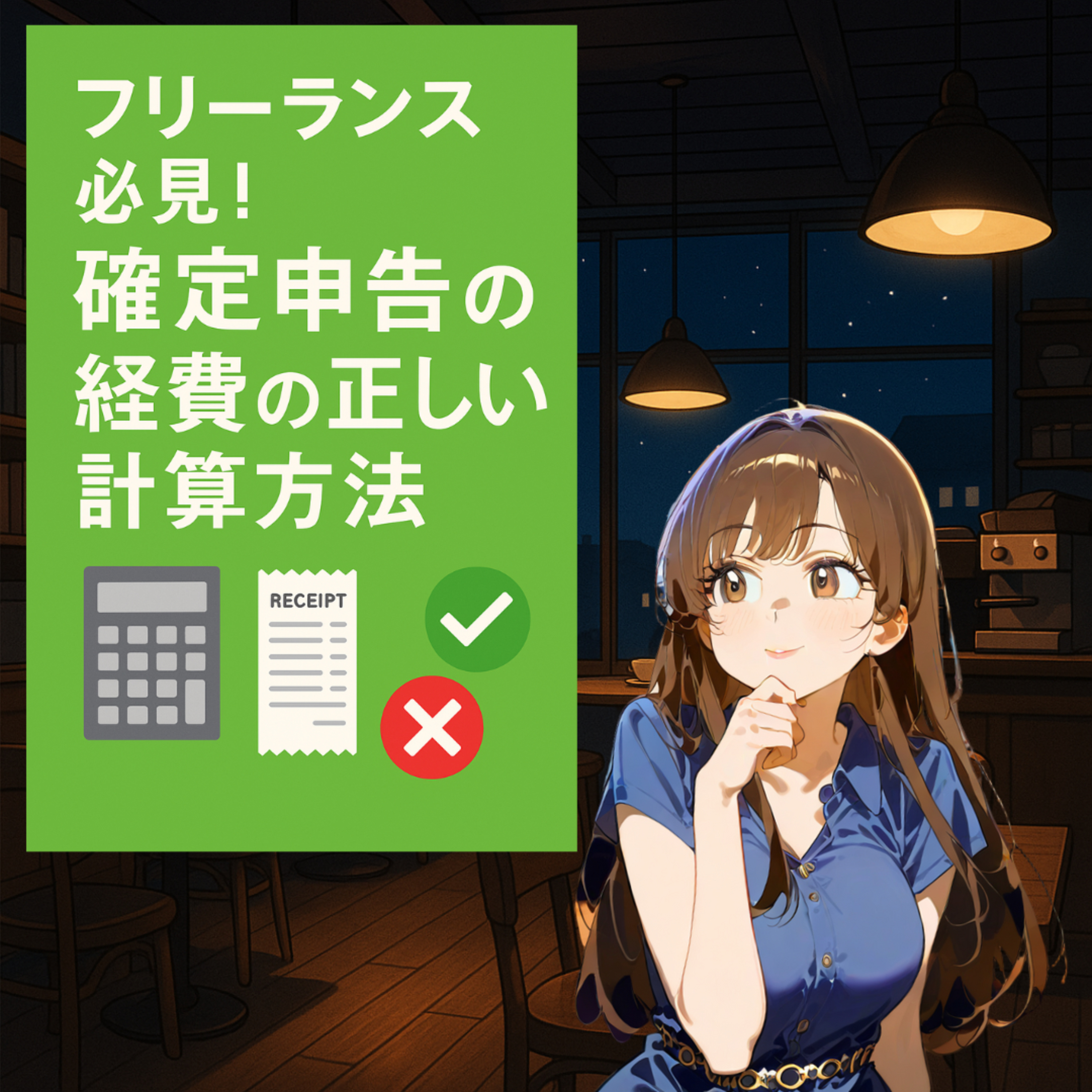 フリーランス必見！経費の正しい計算方法やNG支出を翔子と結城が解説。税務調査を避ける実践的なポイントを学べます！ episode artwork