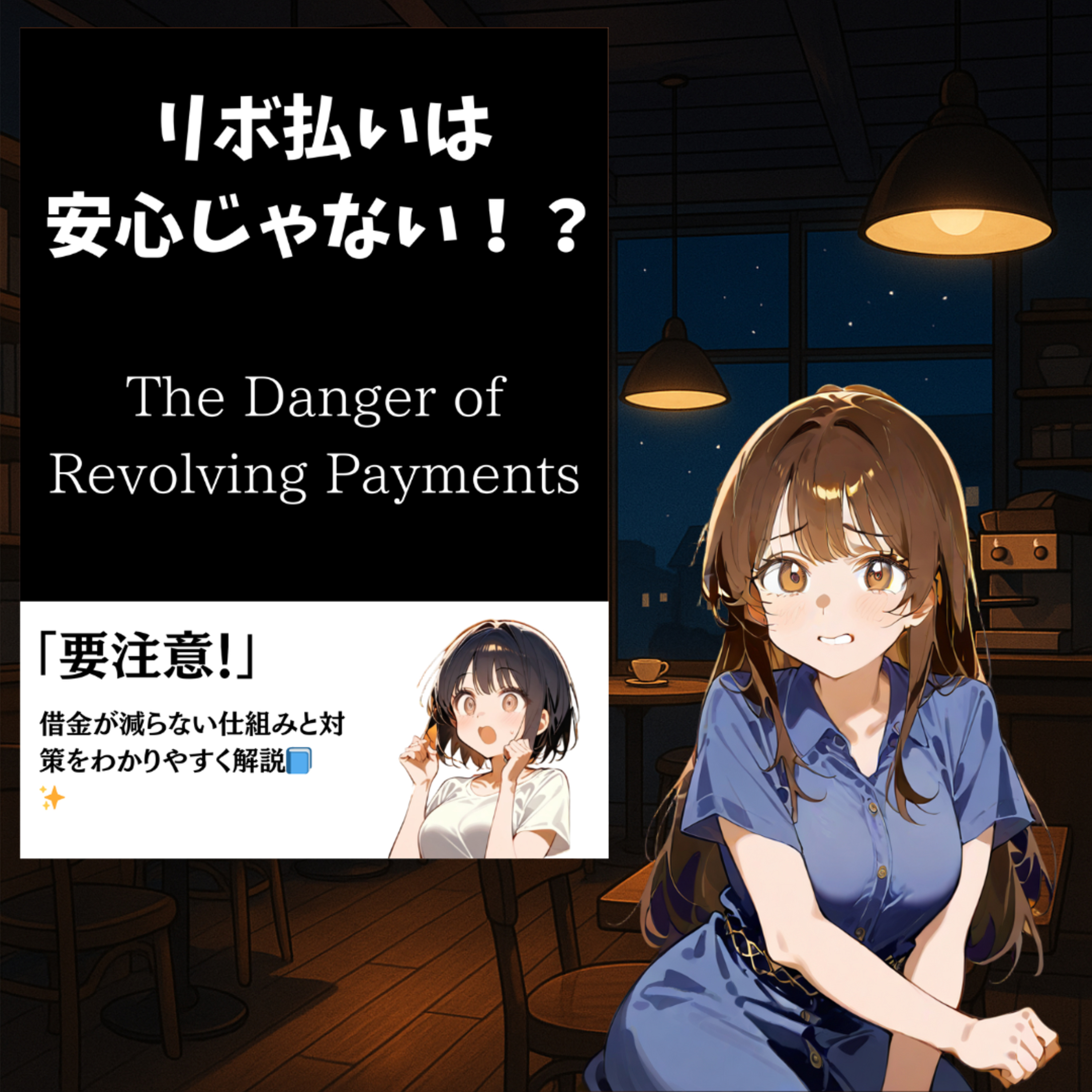 リボ払いは安心じゃない！？翔子と結城の会話で、借金が減らない仕組みと対策をわかりやすく解説📘✨ episode artwork