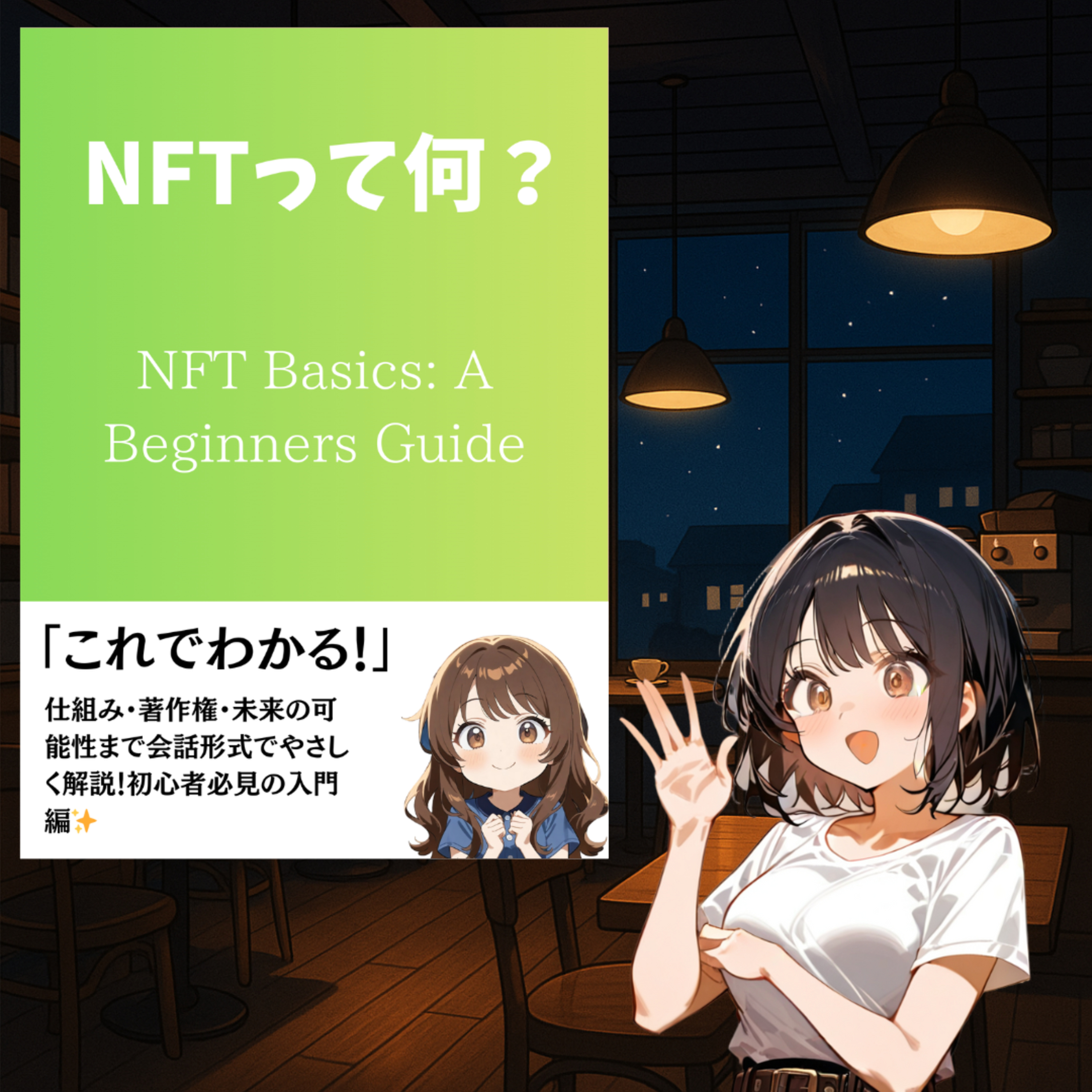 NFTって何？翔子と結城が仕組み・著作権・未来の可能性まで会話形式でやさしく解説！初心者必見の入門編✨ episode artwork