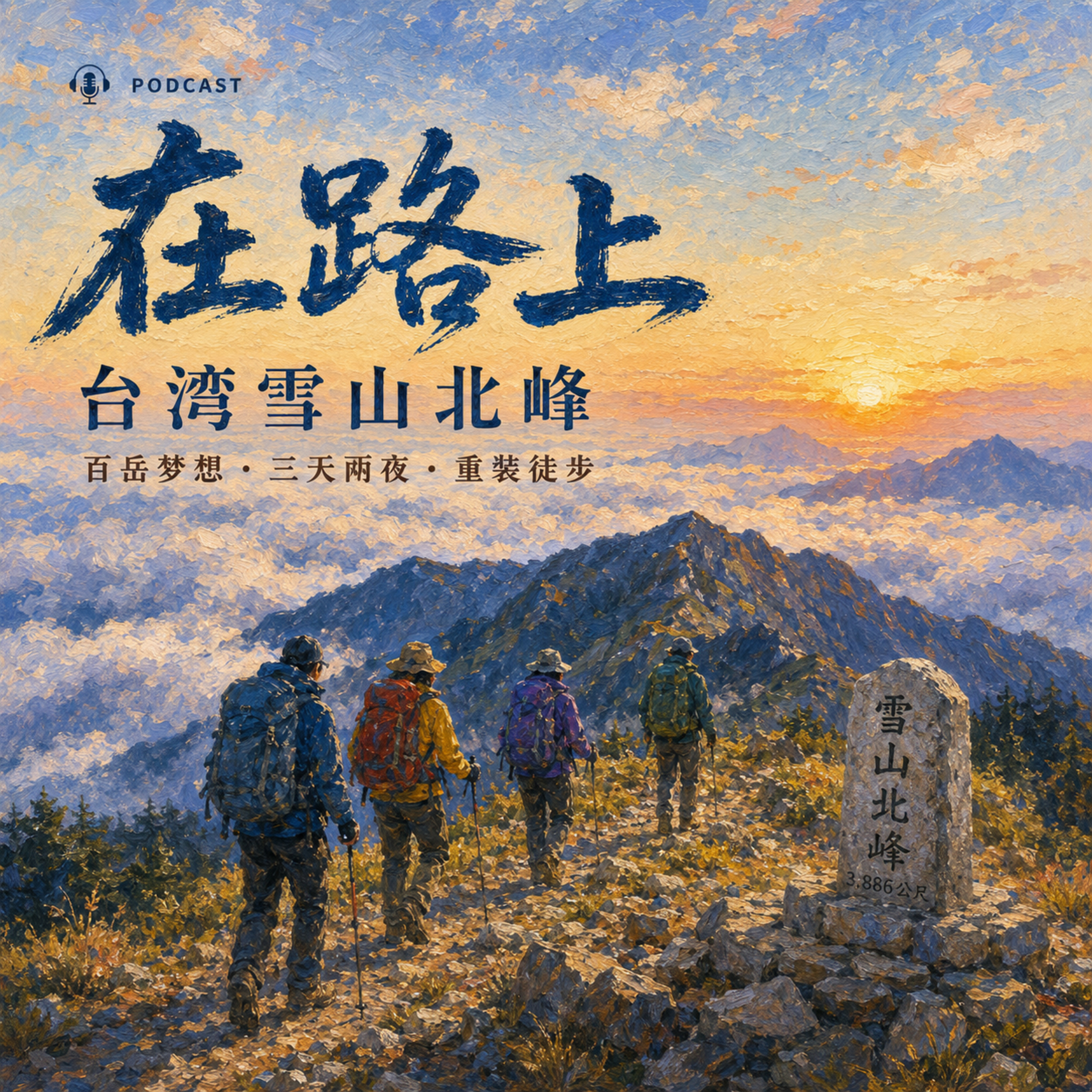 在路上｜EP28：台湾雪山北峰三天两夜——百岳梦想、重装徒步、碎石坡挑战与高山低温生存经验 episode artwork