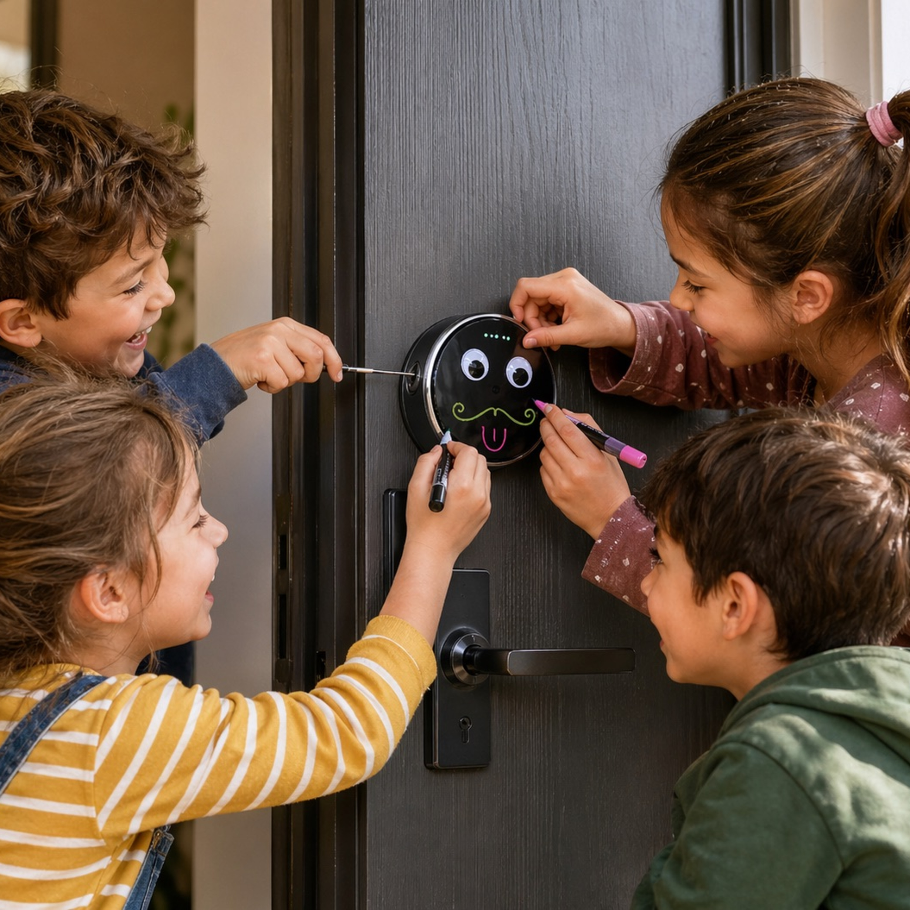 Cerraduras inteligentes con niños