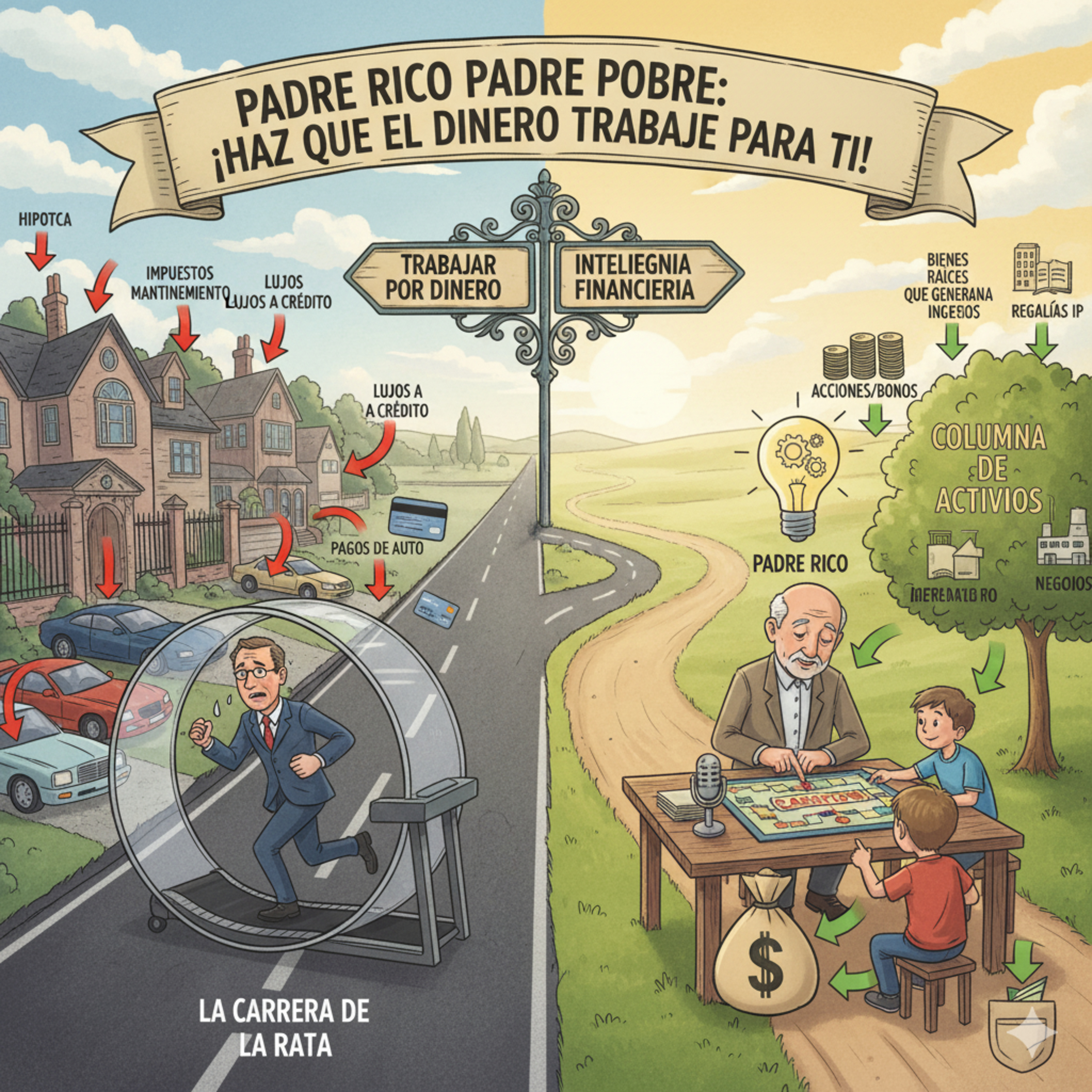 Padre Rico, Padre Pobre: Desbloquea tu Mentalidad para la Riqueza (Activos vs. Pasivos) – ROI 9