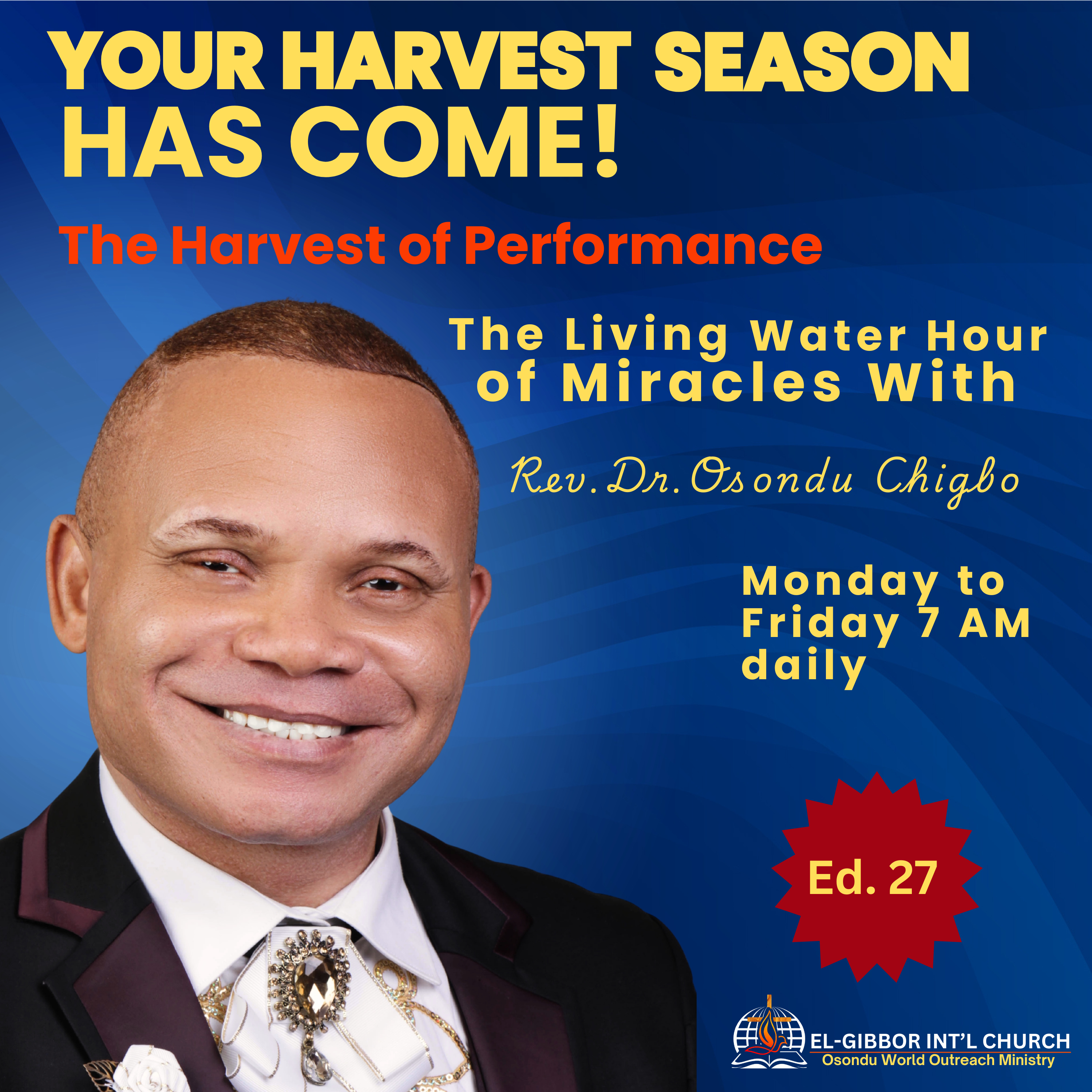 The Living Water of Miracles | The Harvest of Performance | Rev. Dr. Osondu Chigbo  episode artwork