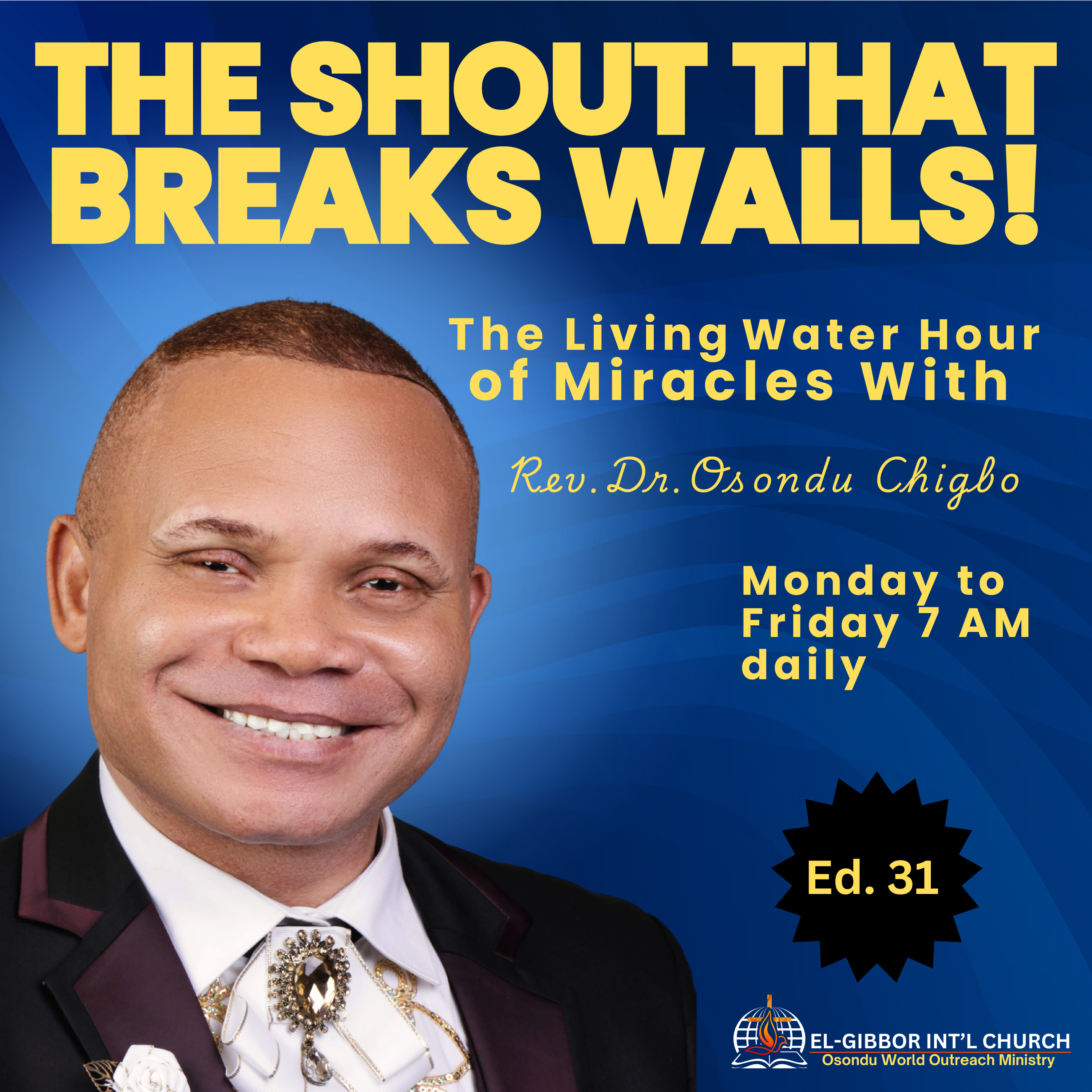 Theme: THE SHOUT THAT BRINGS DOWN WALLS | The Living Water of Miracles- Rev Dr. Osondu Chigbo episode artwork
