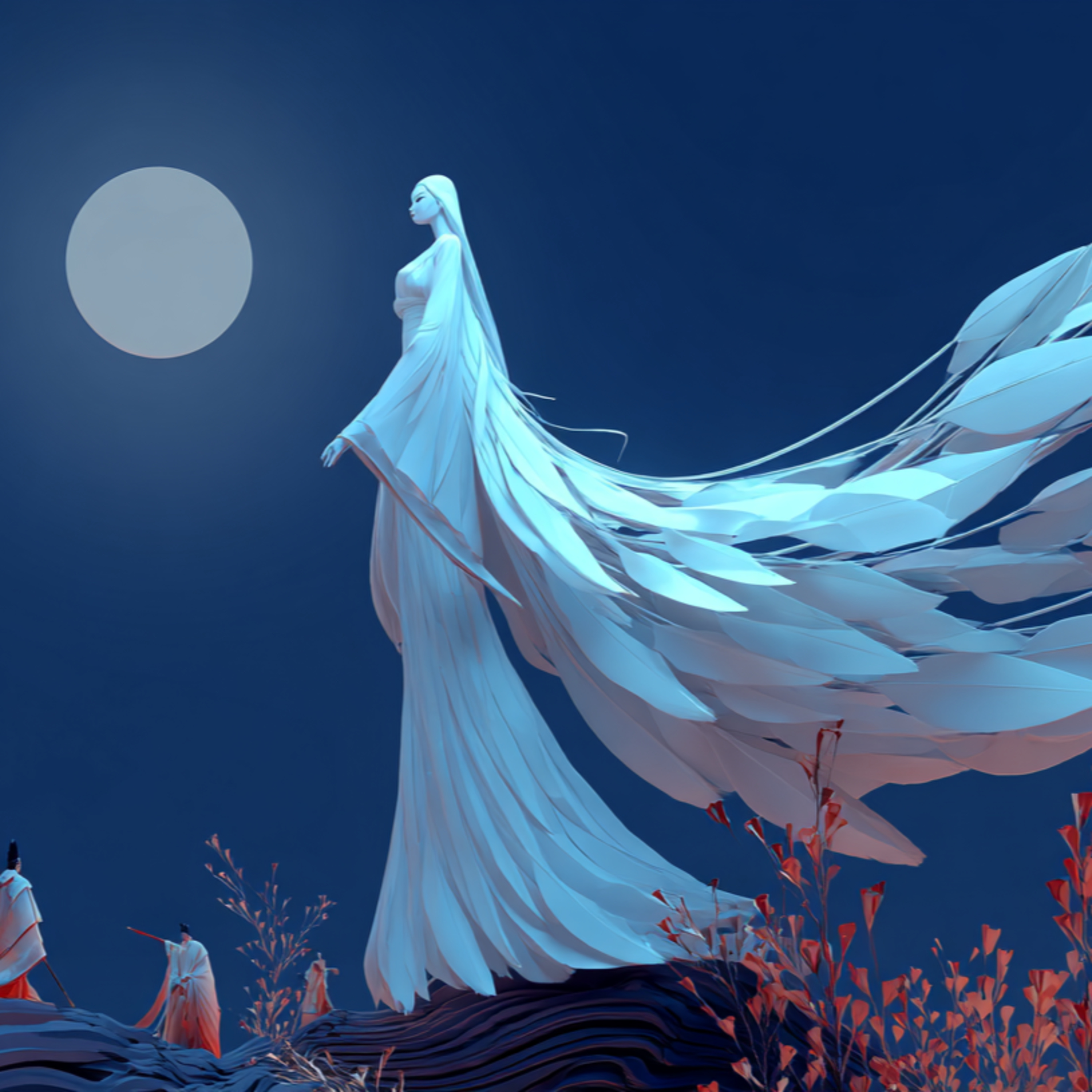 The Tale of the Bamboo Cutter (Kaguyahime). The Moon Princess and the Emperor Who Burned Eternity