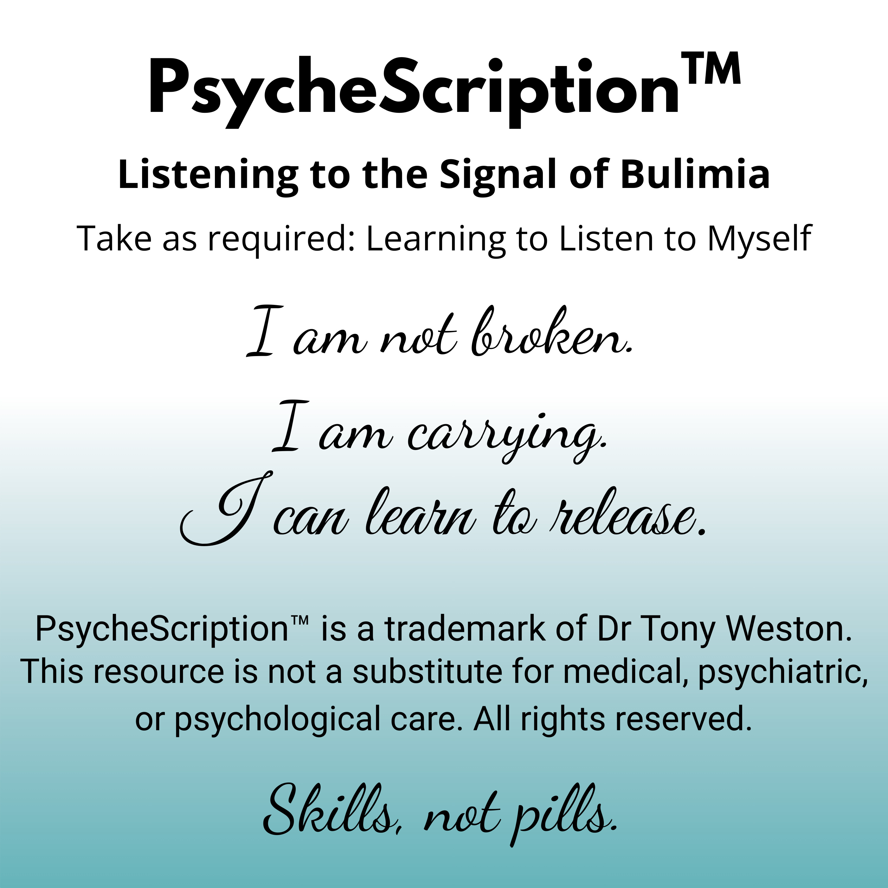 Bulimia: Listening to the Signal of Bulimia, your PsycheScription™ episode artwork