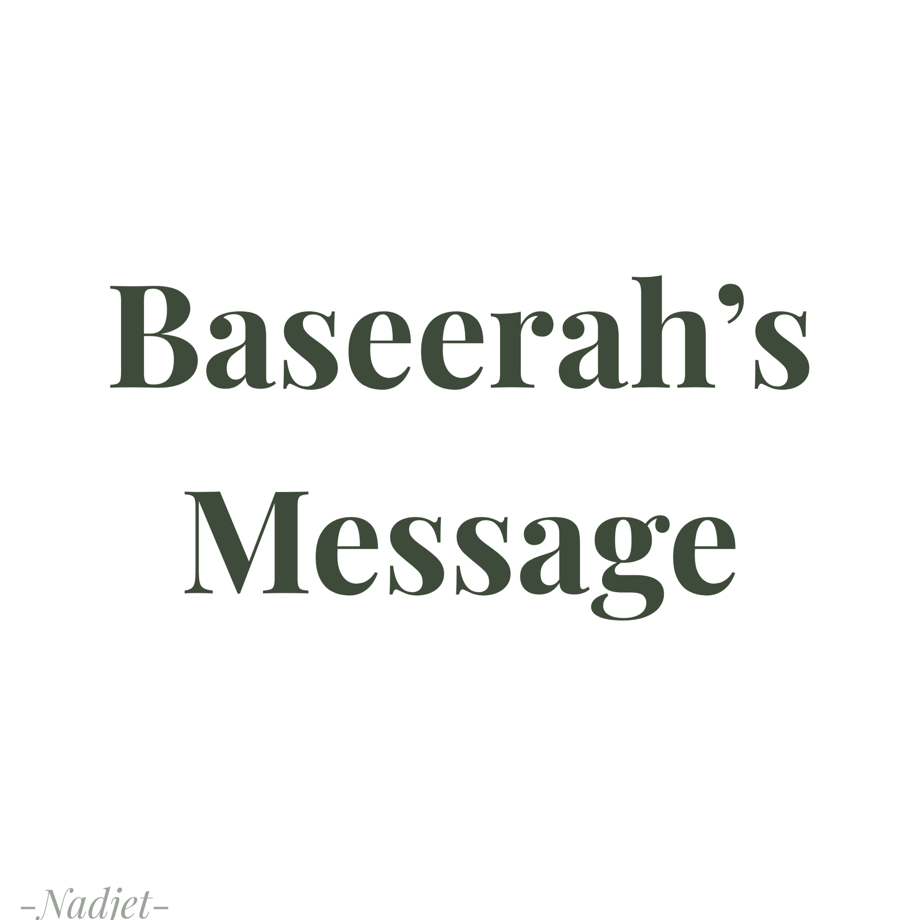 What is Baseerah: My message, lessons I learned... episode artwork