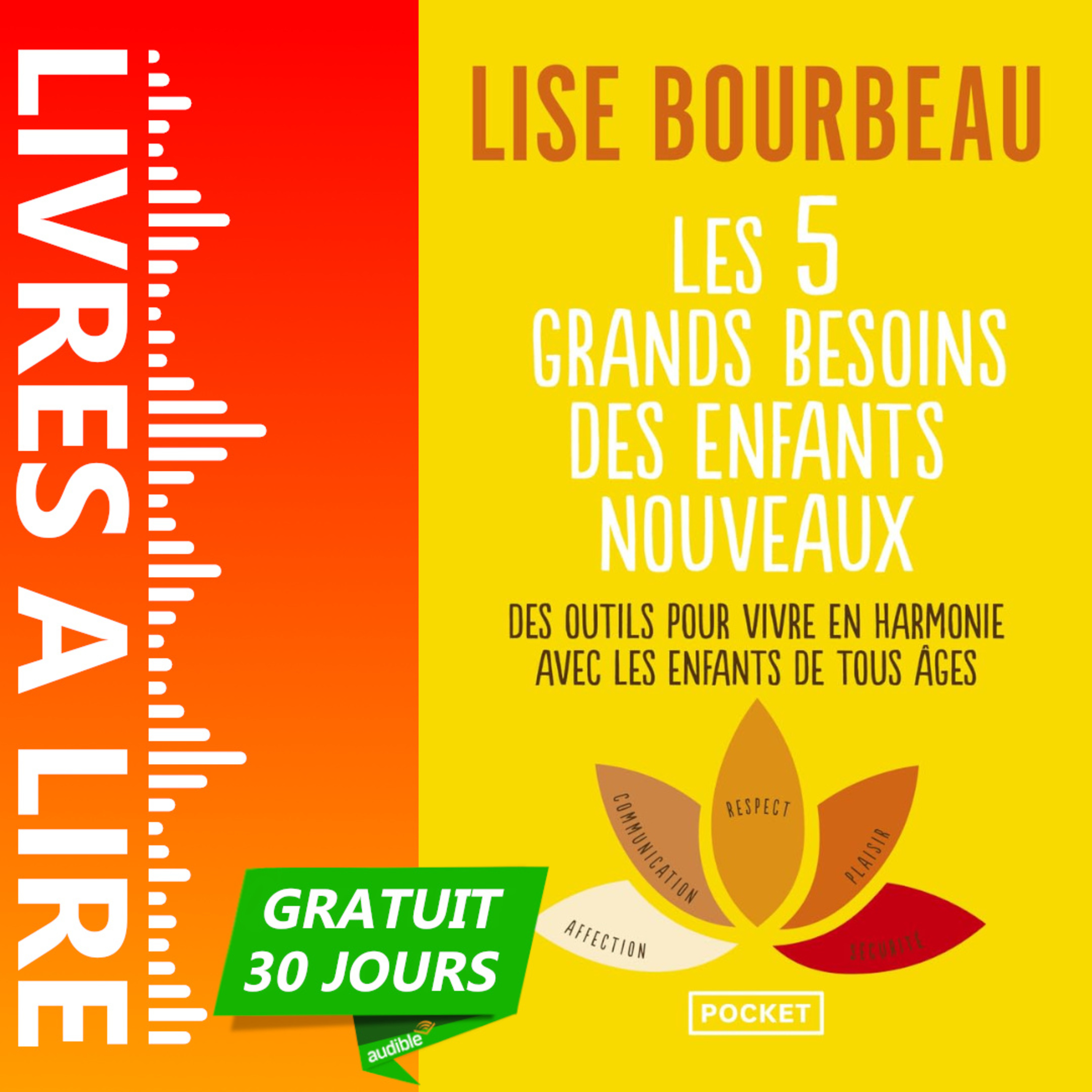 Les 5 grands besoins des enfants nouveaux de Lise Bourbeau - Livre Audio Gratuit 30 jours episode artwork