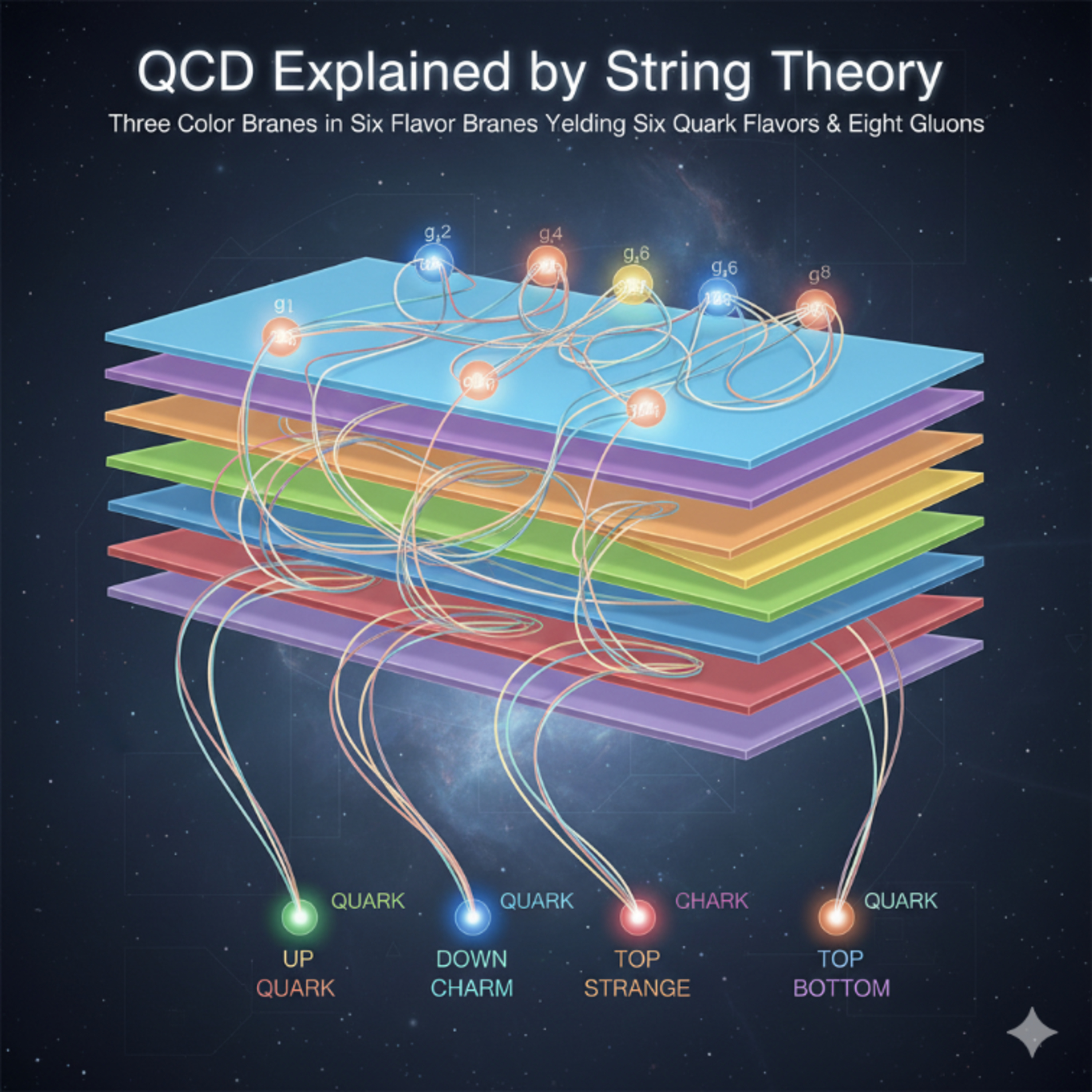 String Theory to QCD - geometry to abstract Algebra