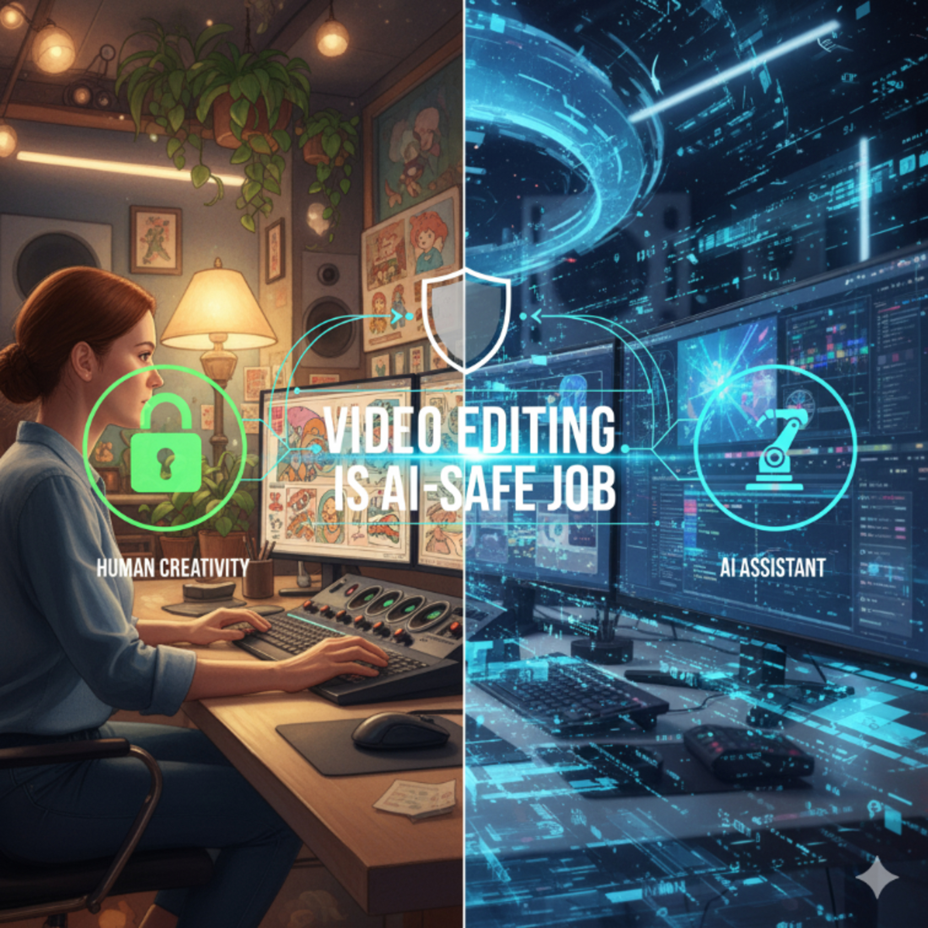 video editing skill is AI safe ..and the world would need 100 x more !